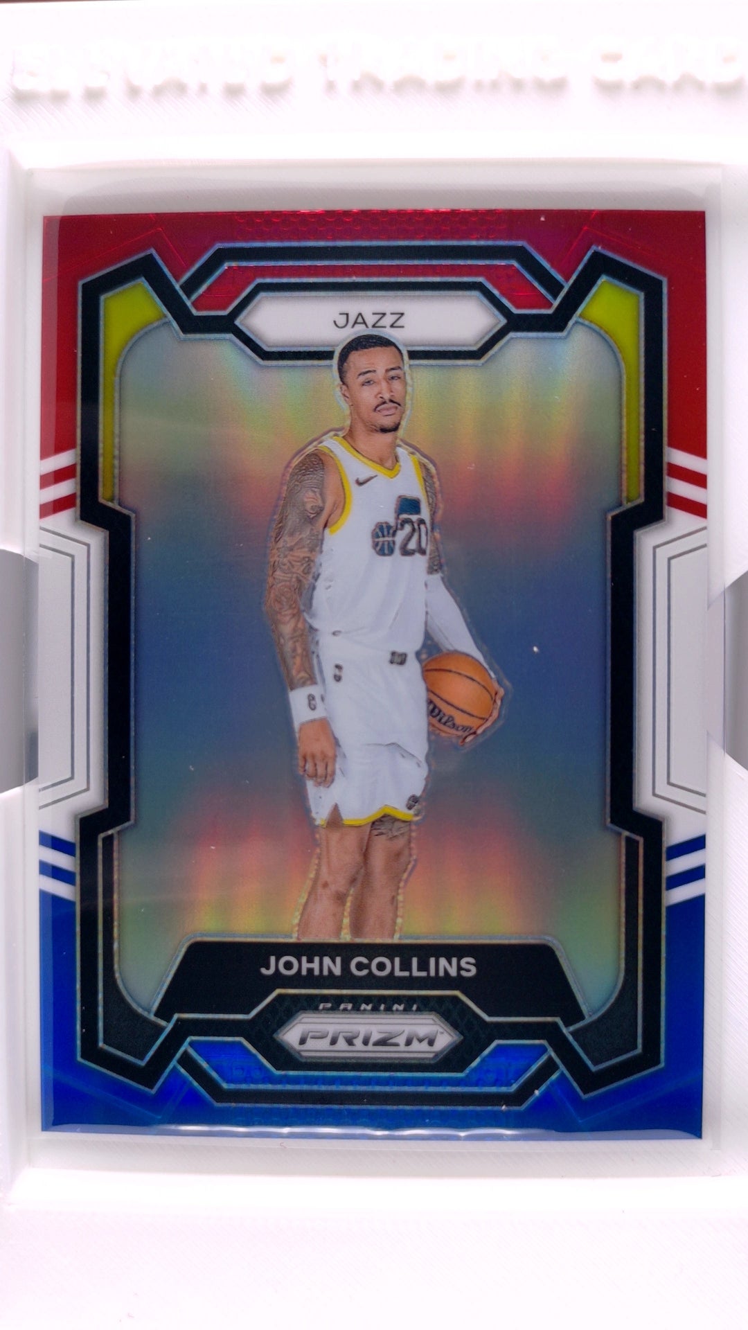 #54 John Collins Red, White And Blue Prizm - front
