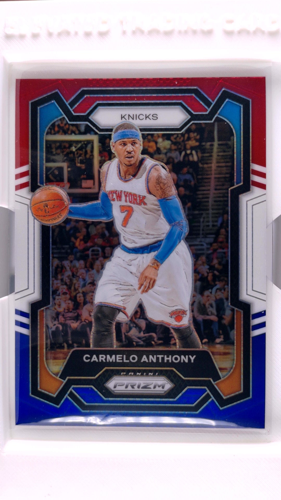 #186 Carmelo Anthony Red, White And Blue Prizm - front