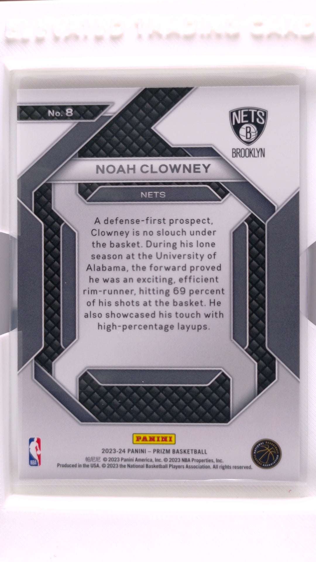 #8 Noah Clowney Rookie Emergent - back