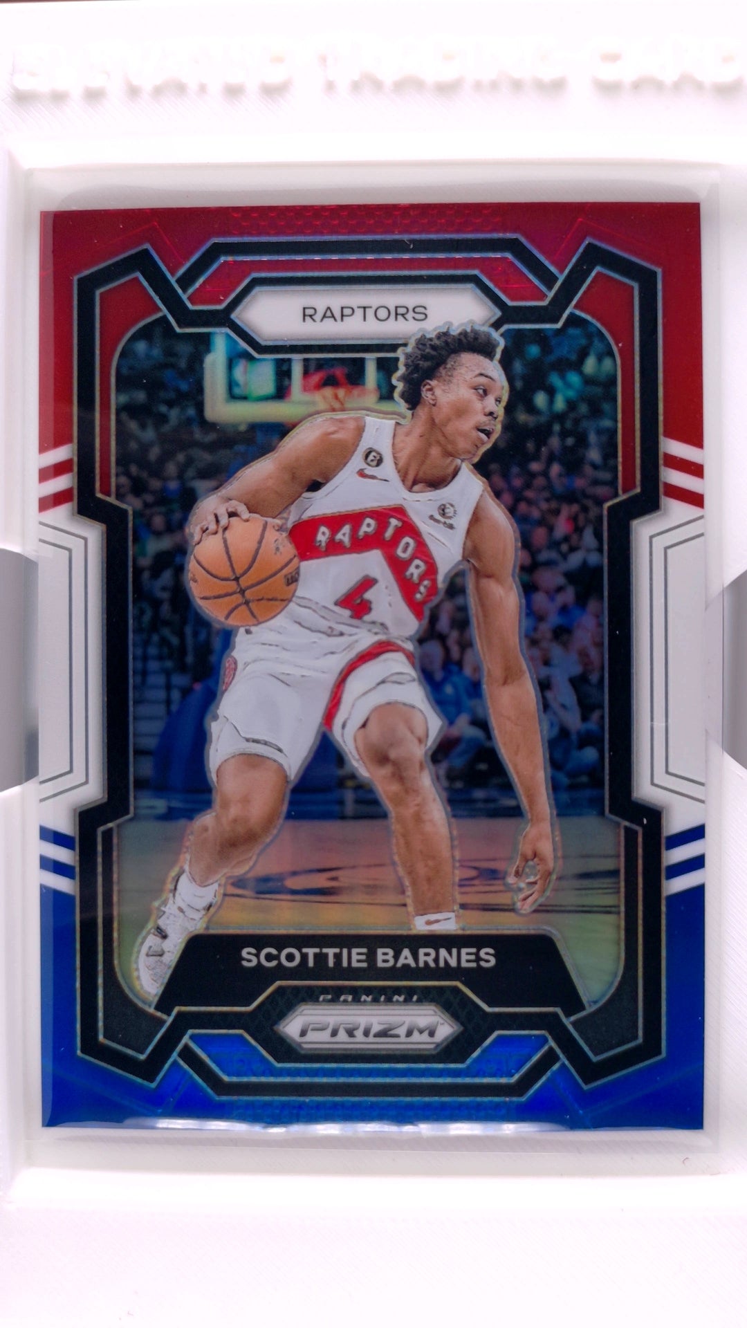 #24 Scottie Barnes Red, White And Blue Prizm - front