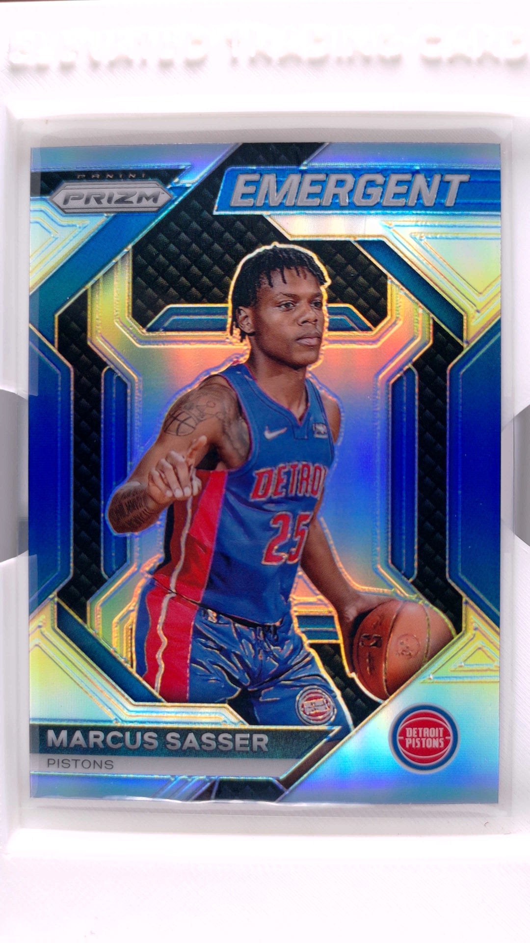 #1 Marcus Sasser Rookie Emergent Silver Prizm - front