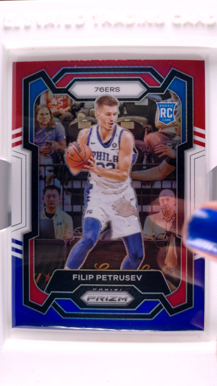 2023 Panini Prizm Basketball Filip Petrusev #282 Red, White And Blue Prizm RC — Front