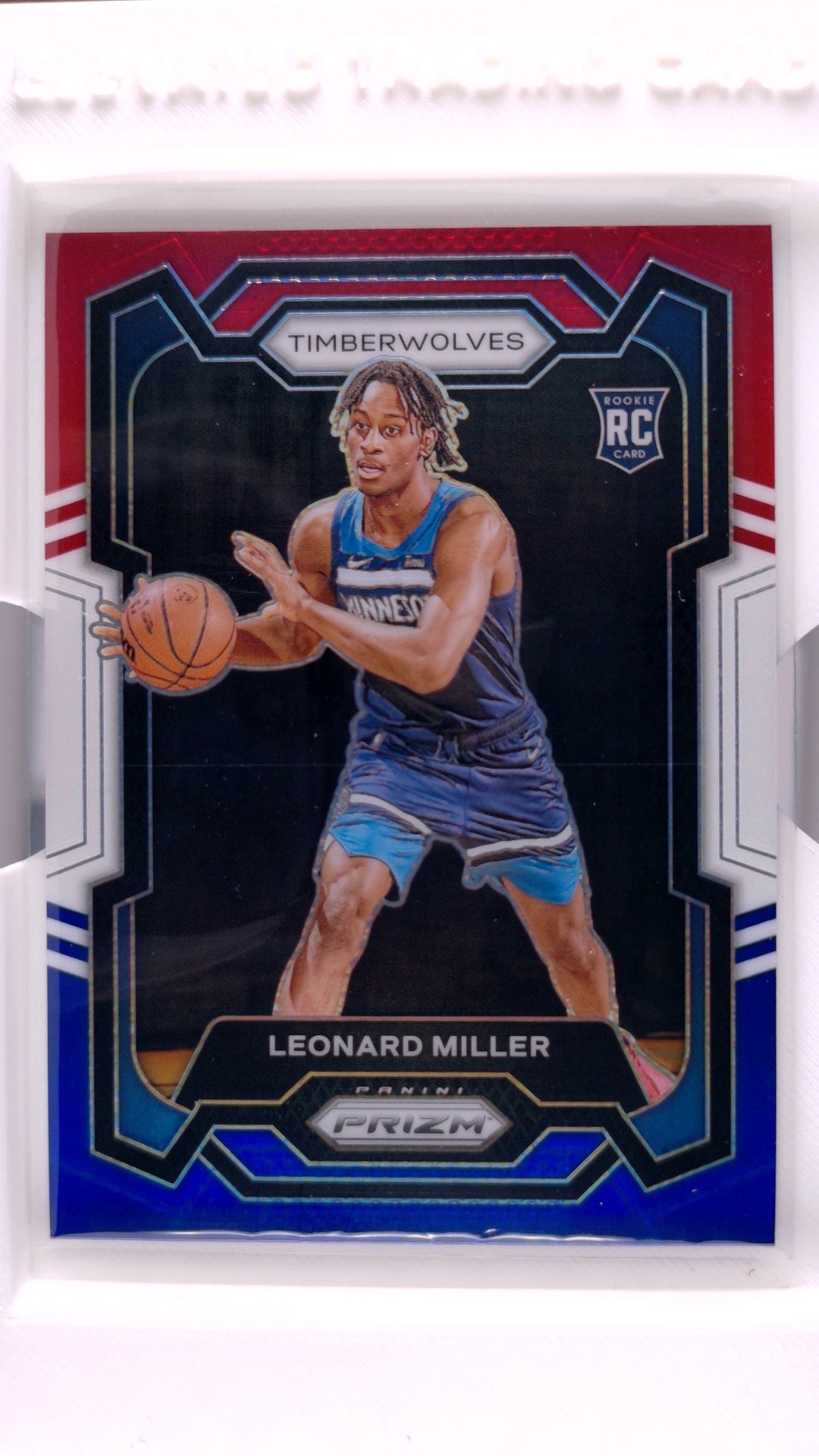 #155 Leonard Miller Rookie Red, White And Blue Prizm - front