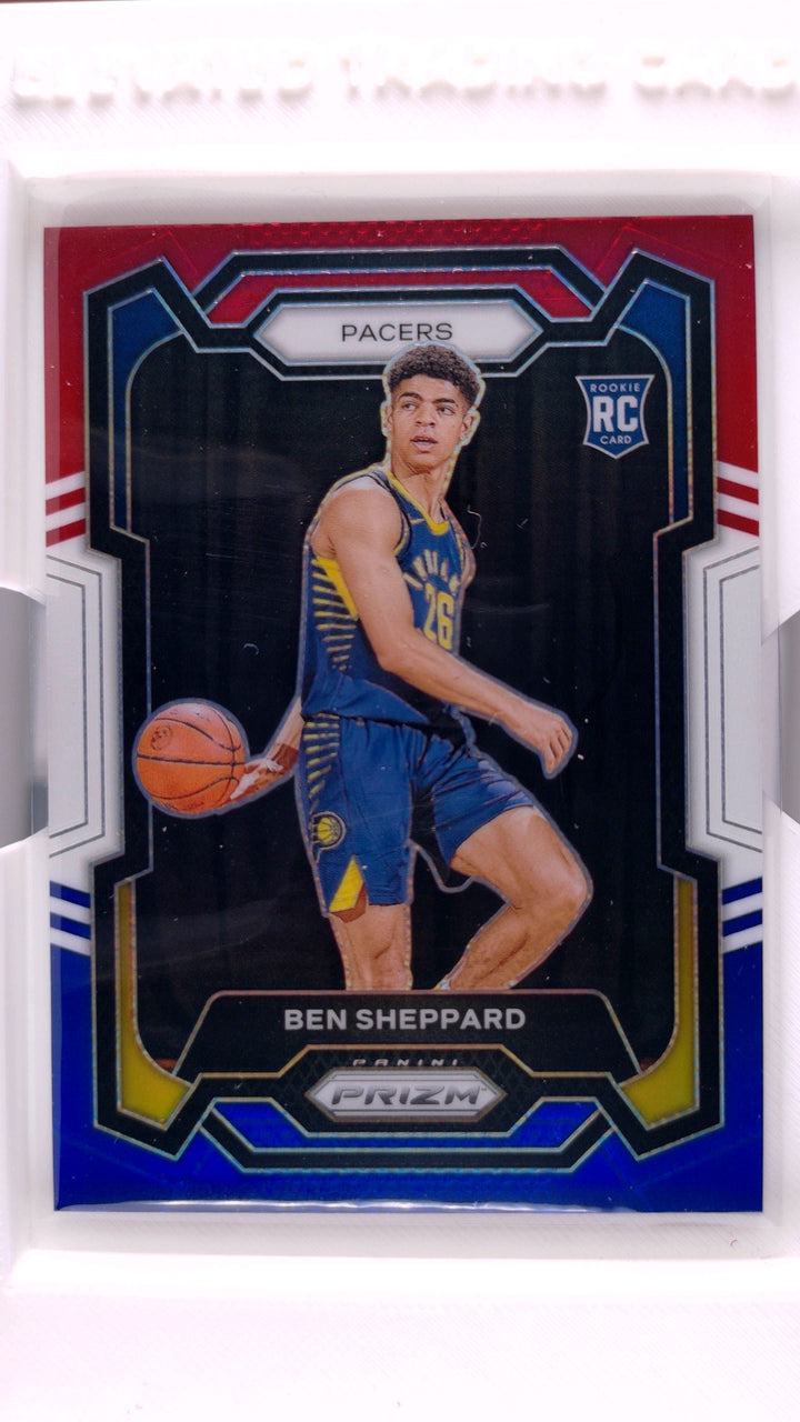 2023 Panini Prizm Basketball Ben Sheppard #172 Red, White And Blue Prizm RC — Front