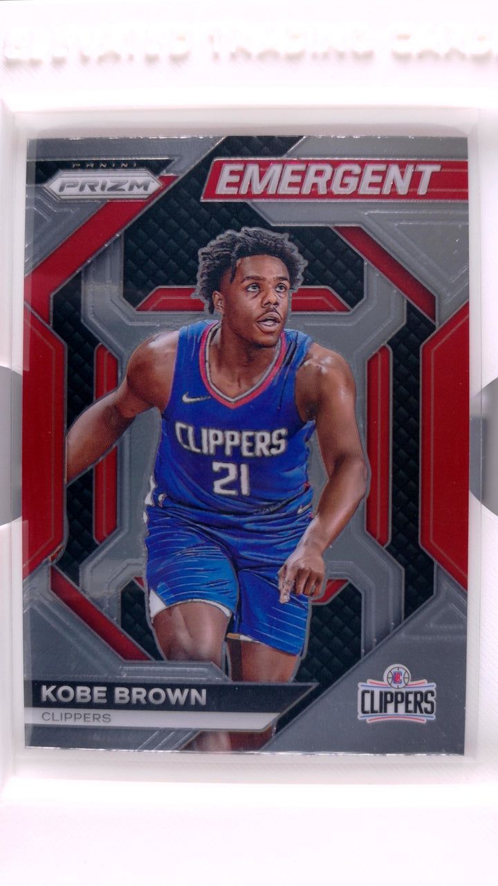 2023 Panini Prizm Basketball Kobe Brown #18 Emergent RC — Front