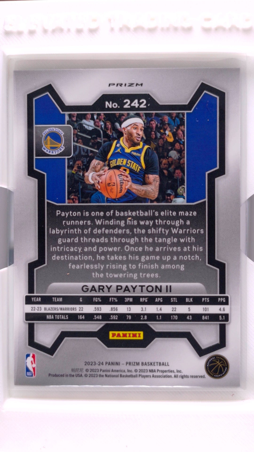 #242 Gary Payton II Green Prizm - back