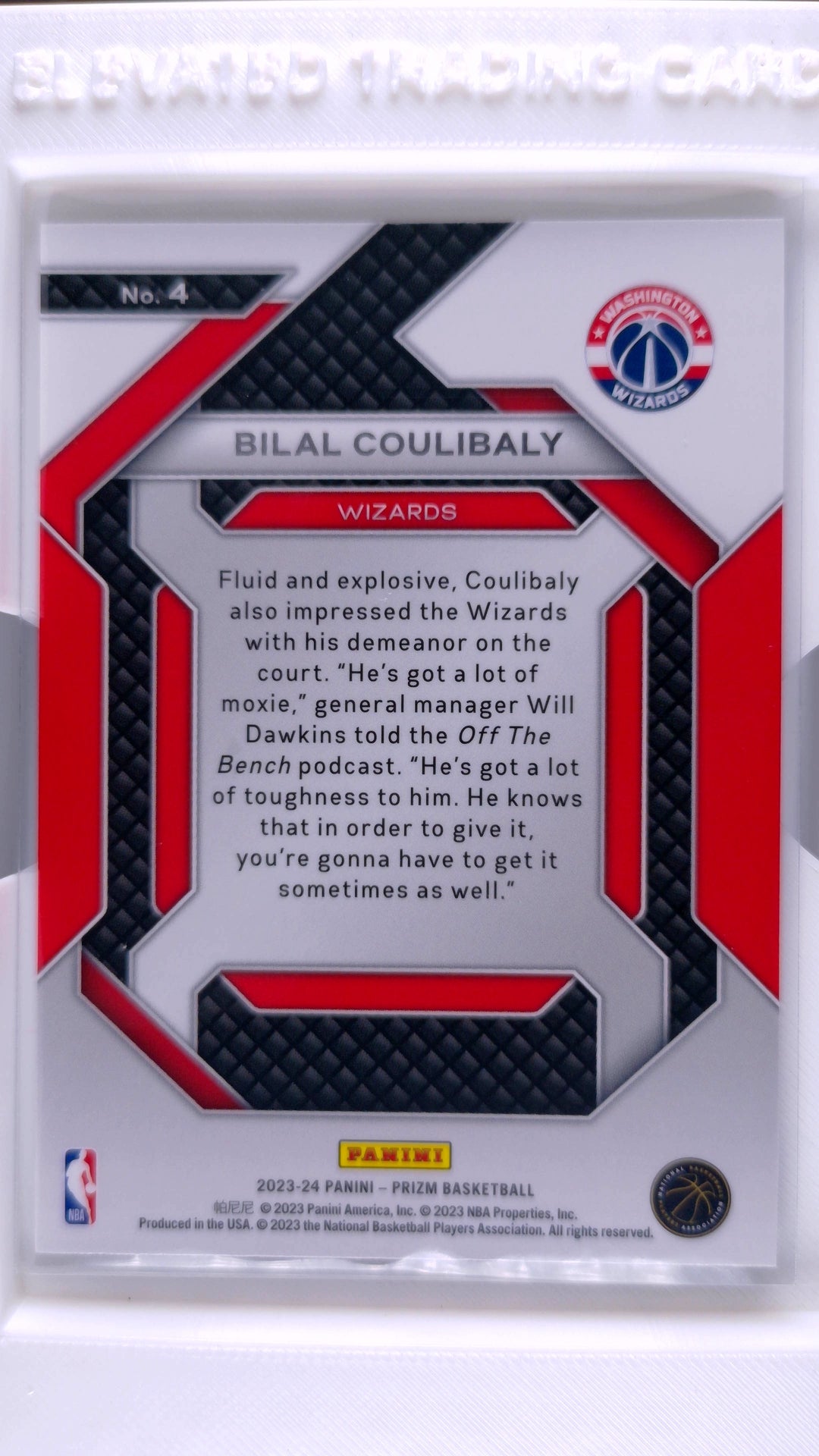 #4 Bilal Coulibaly Rookie Emergent - back