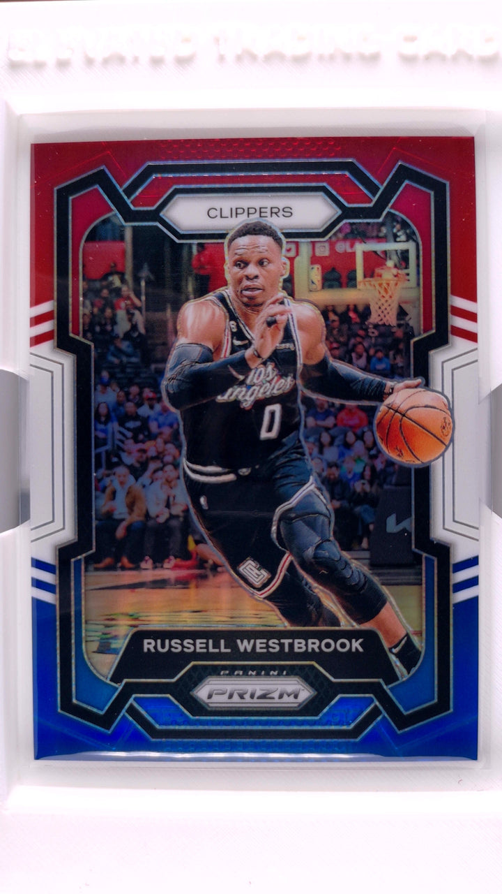 2023 Panini Prizm Basketball Russell Westbrook #39 Red, White And Blue Prizm — Front
