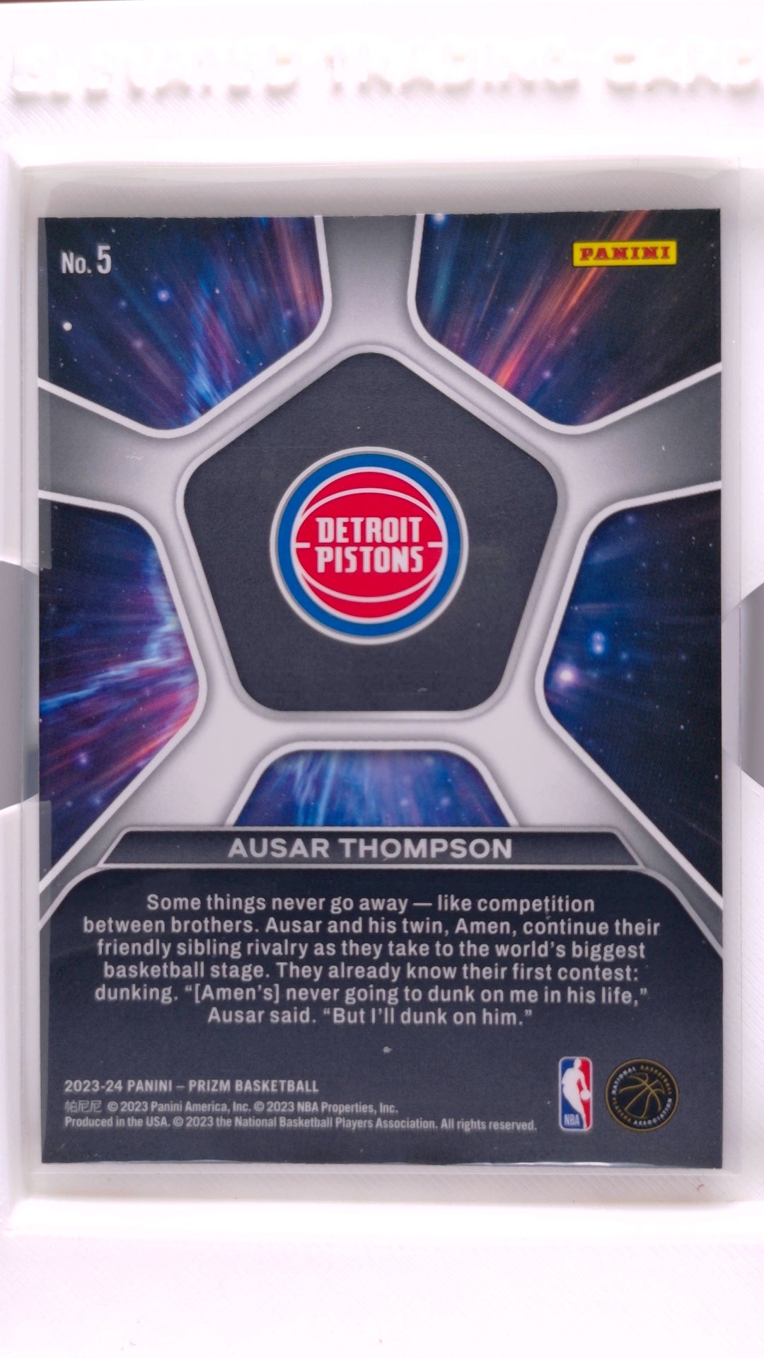 #5 Ausar Thompson Rookie Deep Space - back