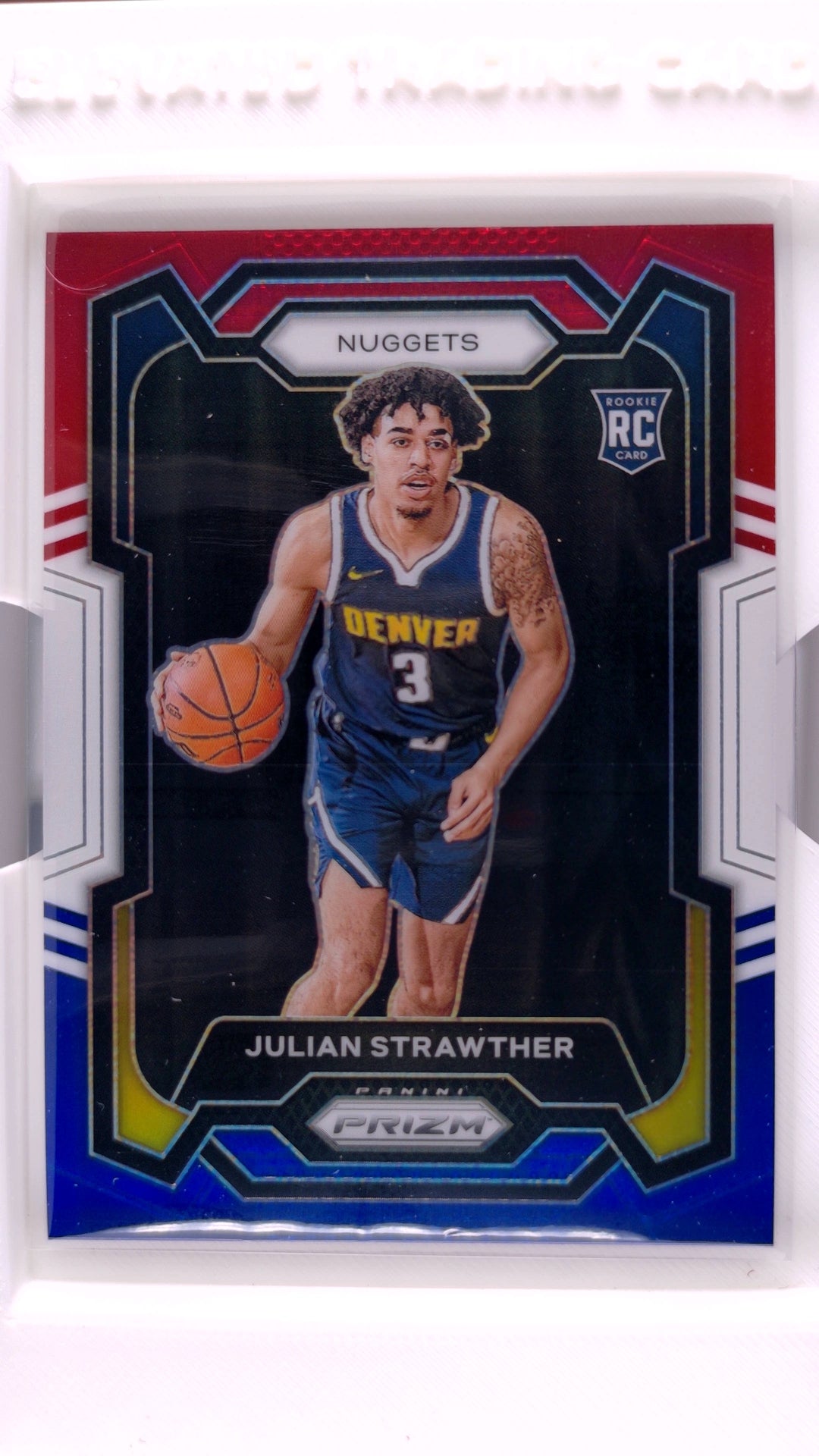 #133 Julian Strawther Rookie Red, White And Blue Prizm - front