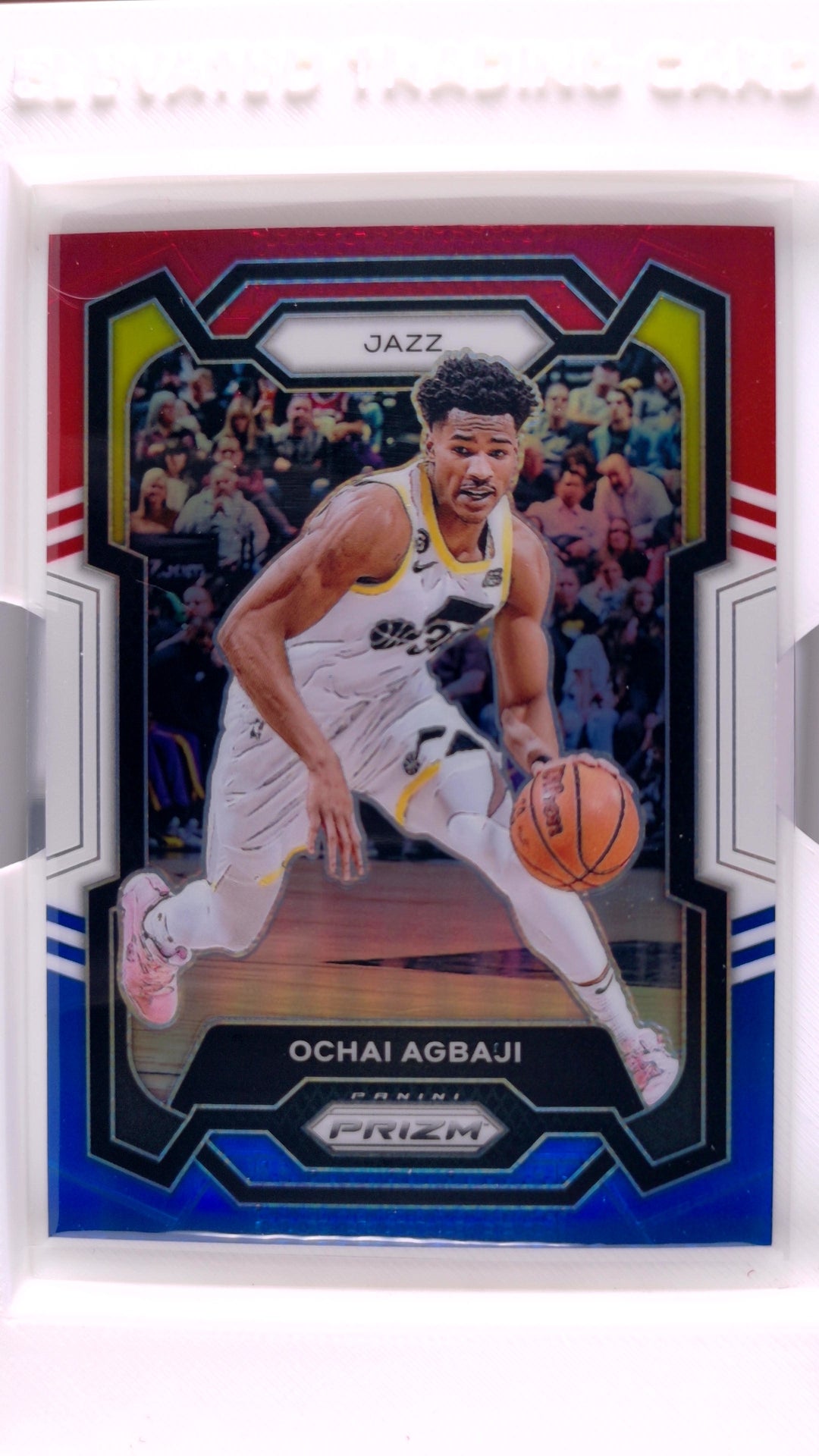 #92 Ochai Agbaji Red, White And Blue Prizm - front