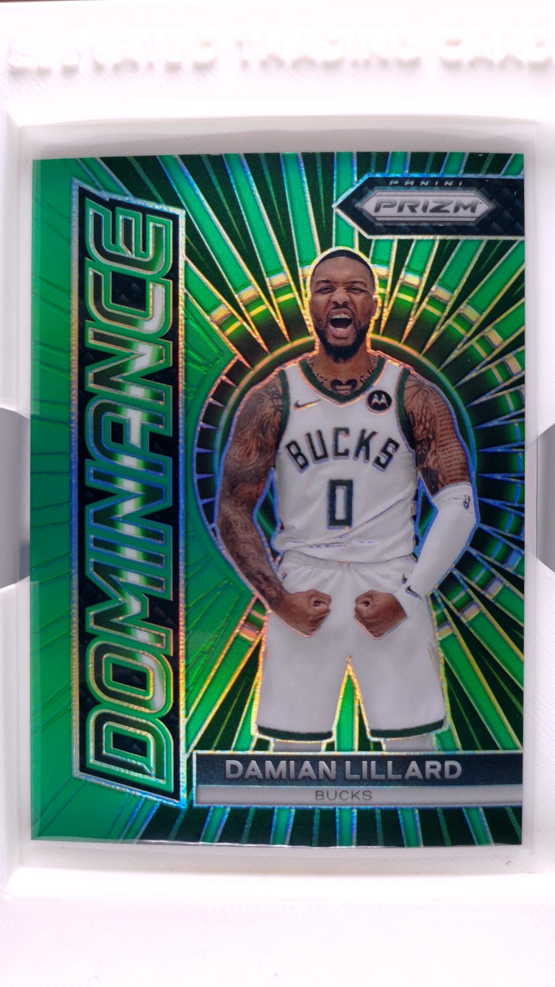 #4 Damian Lillard Dominance Green Prizm - front