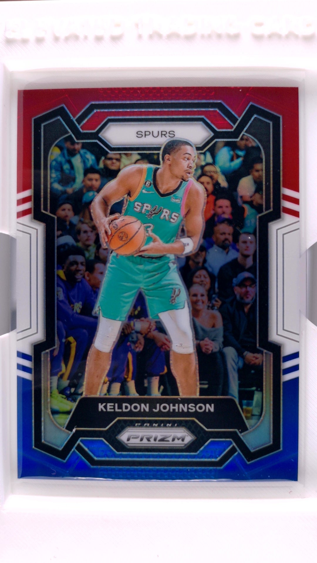 #82 Keldon Johnson Red, White And Blue Prizm - front