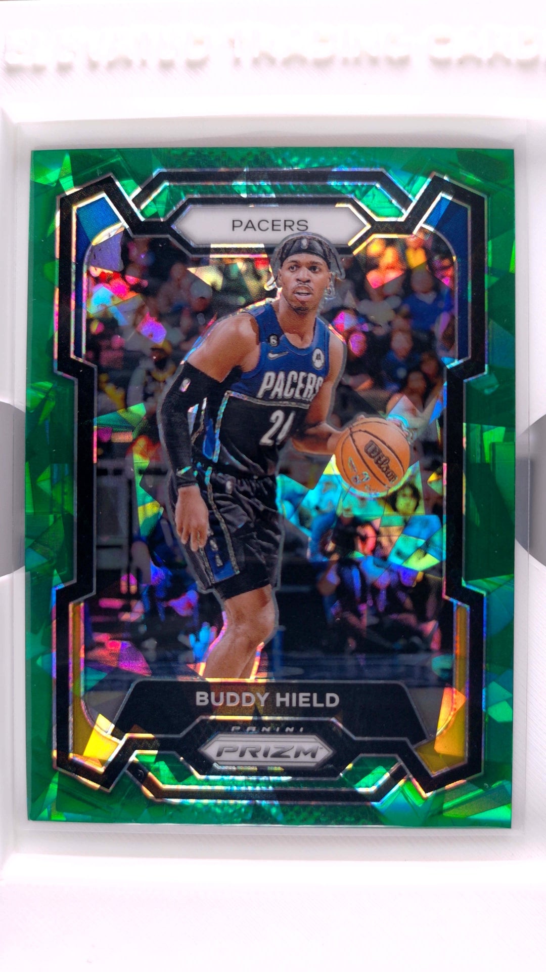 #77 Buddy Hield Green Ice Prizm - front