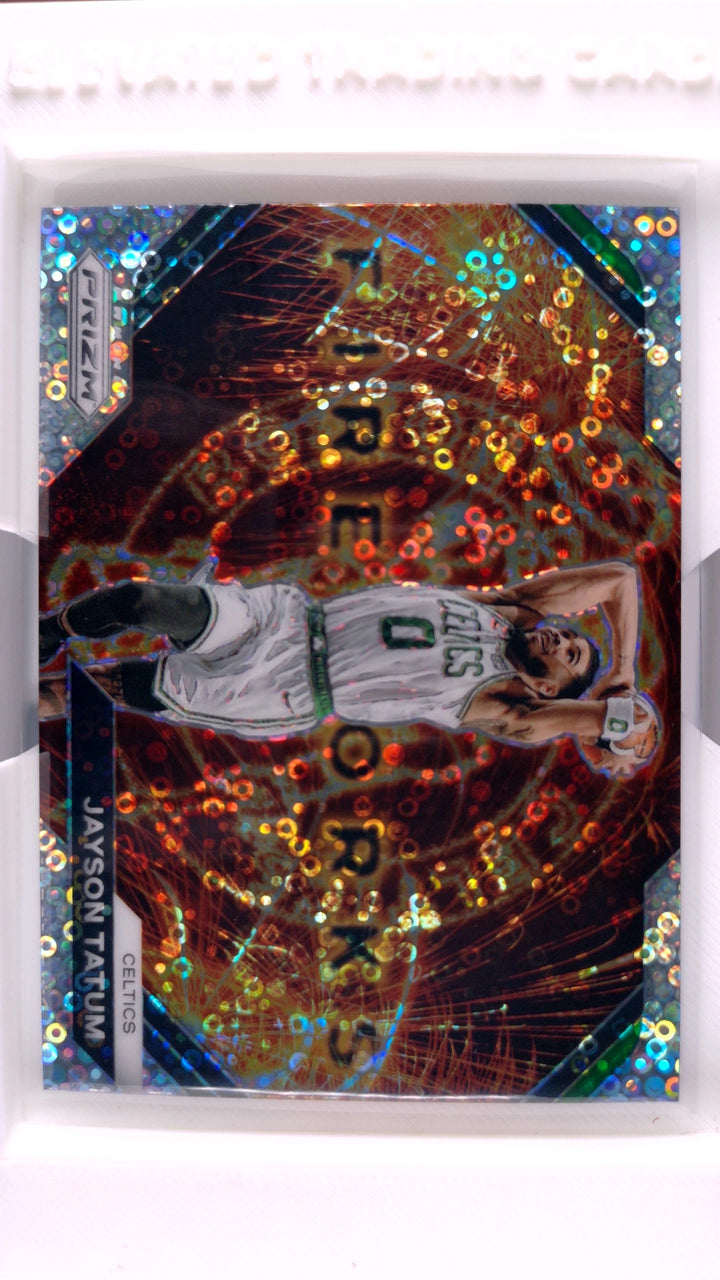 2023 Panini Prizm Basketball Jayson Tatum #17 Fireworks Fast Break Prizm — Front