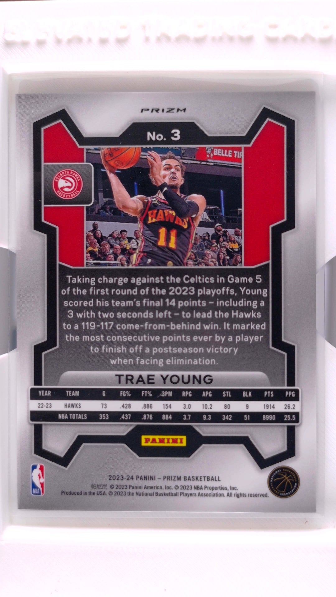 #3 Trae Young Fast Break Prizm - back