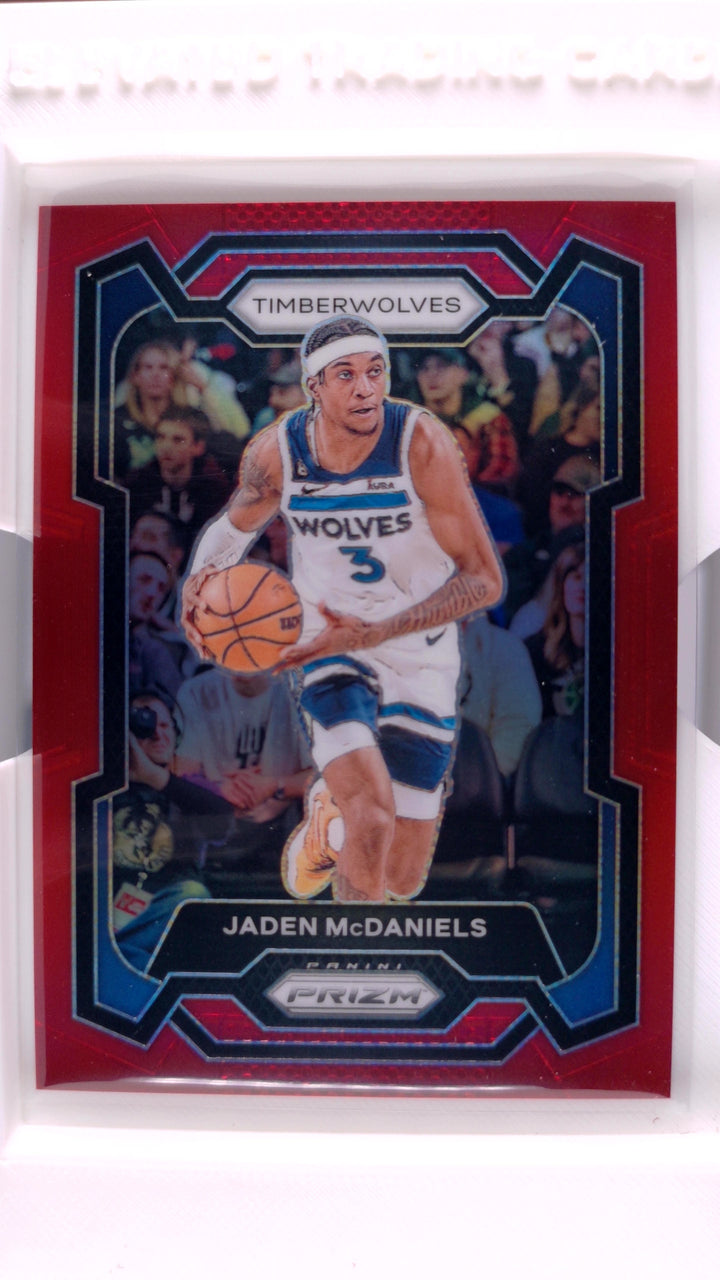 2023 Panini Prizm Basketball Jaden McDaniels #238 Red Prizm #99/299 — Front