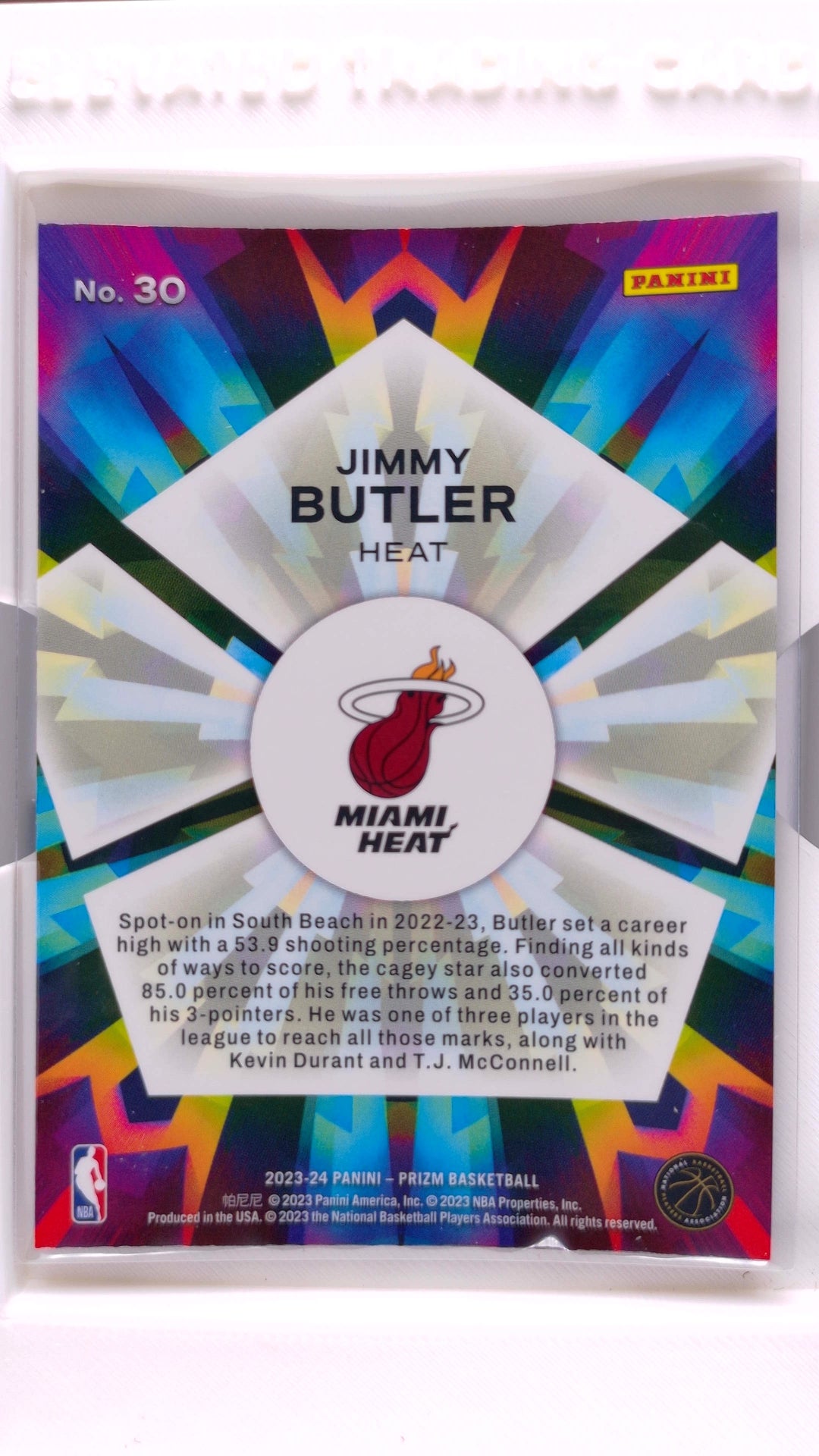 #30 Jimmy Butler Kaleidoscopic - back