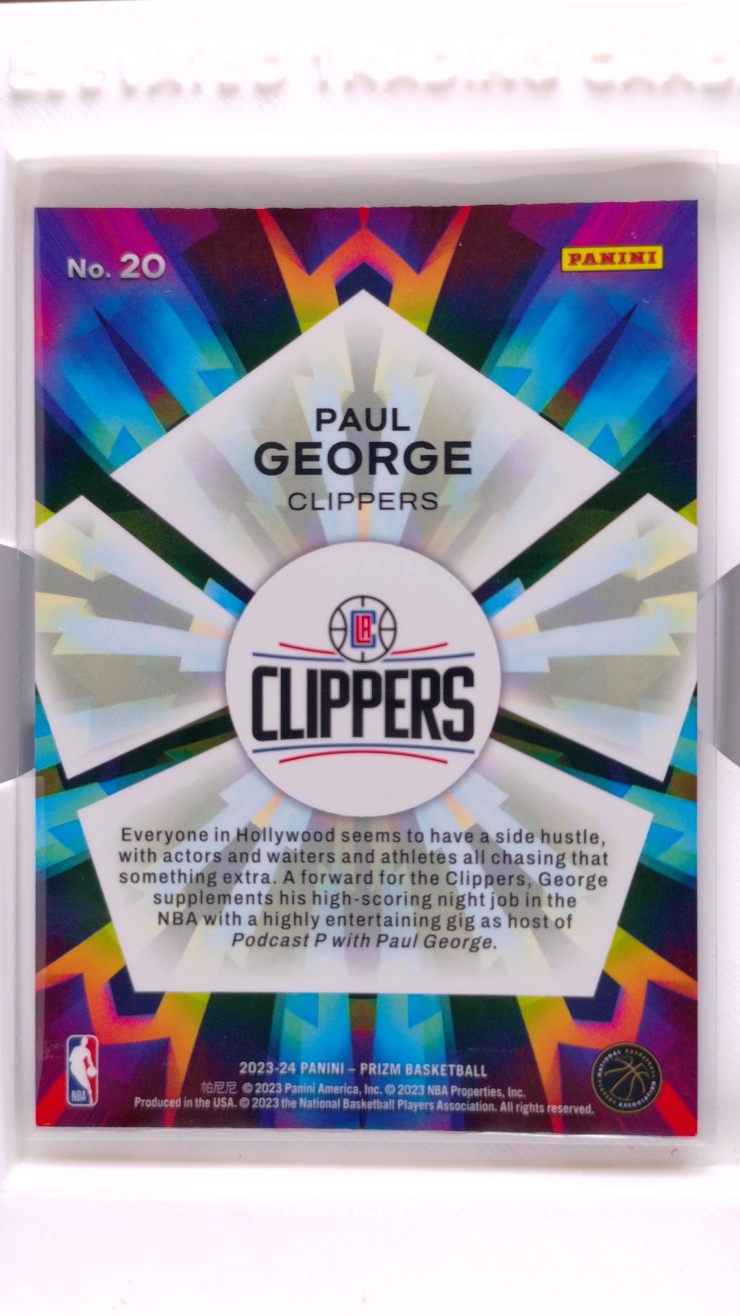#20 Paul George Kaleidoscopic - back