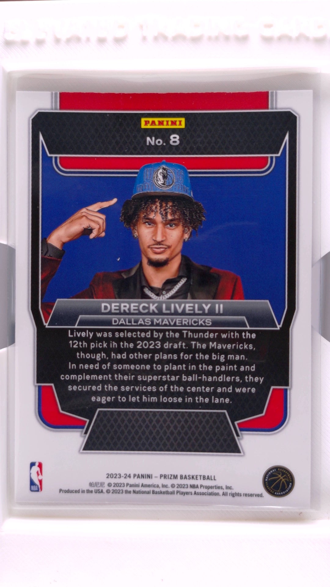 #8 Dereck Lively II Rookie Luck Of The Lottery - back