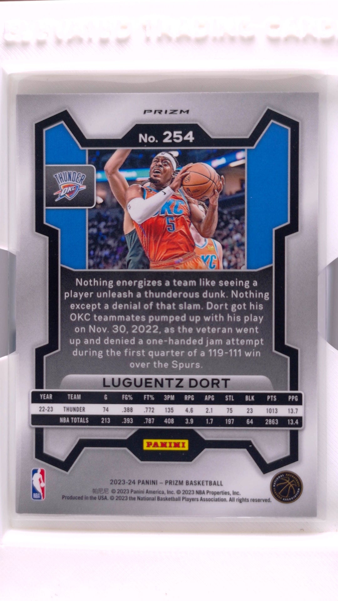 #254 Luguentz Dort Pulsar Prizm - back
