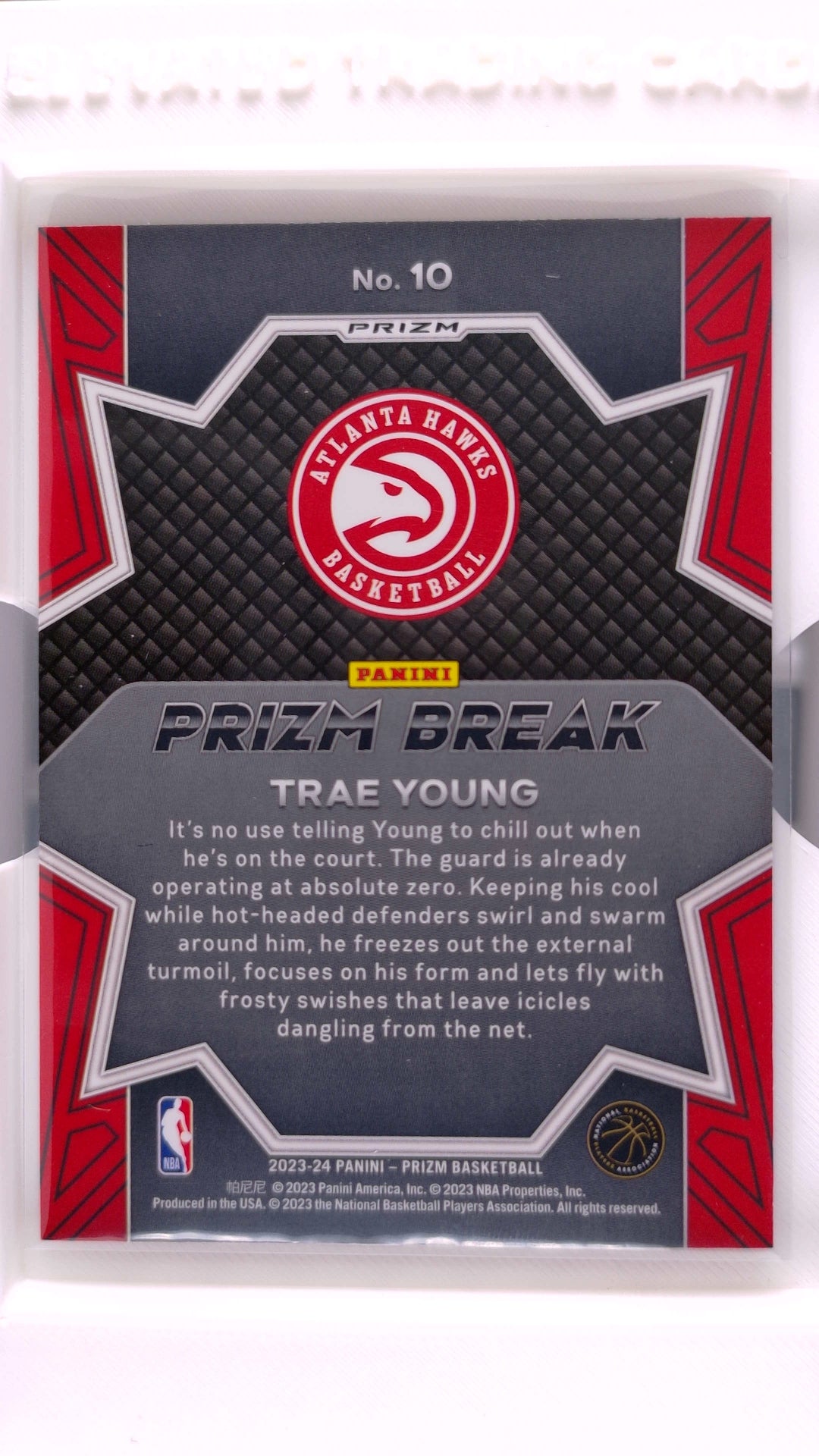 #10 Trae Young Prizm Break Fast Break Prizm - back