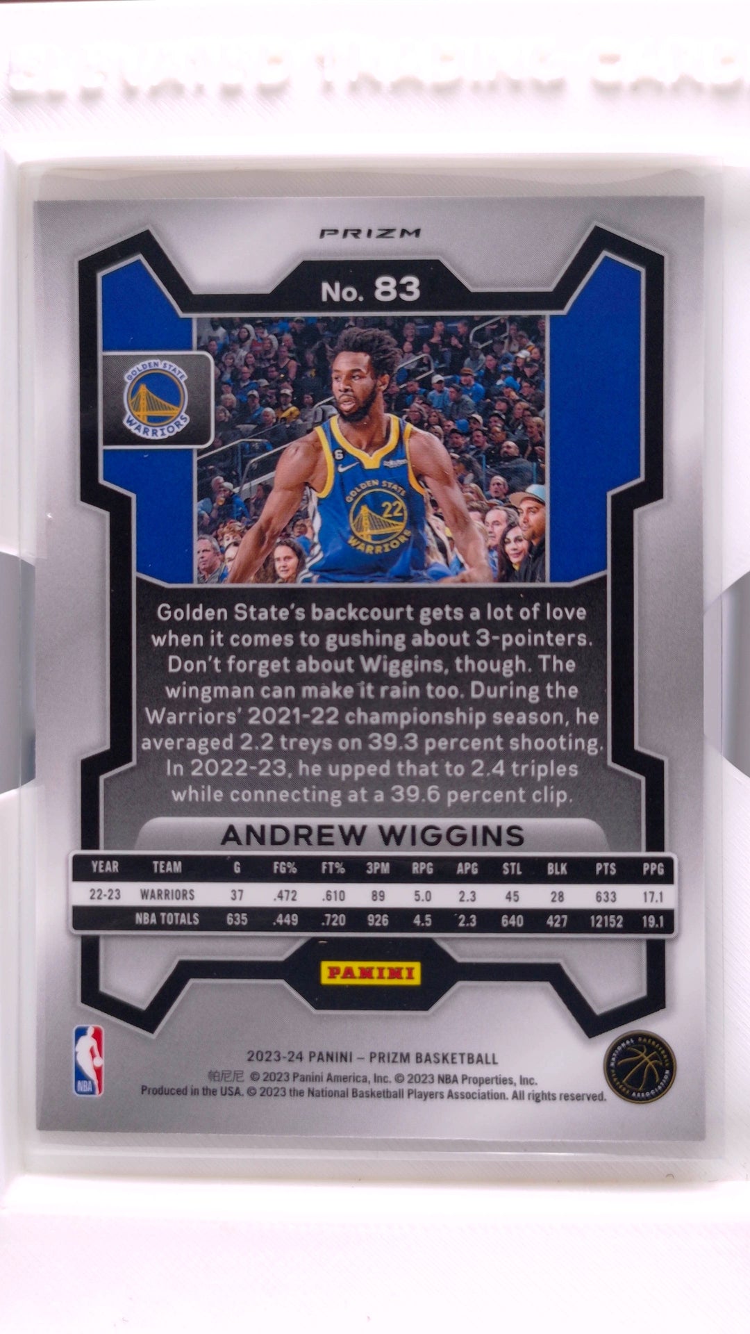 #83 Andrew Wiggins Pulsar Prizm - back