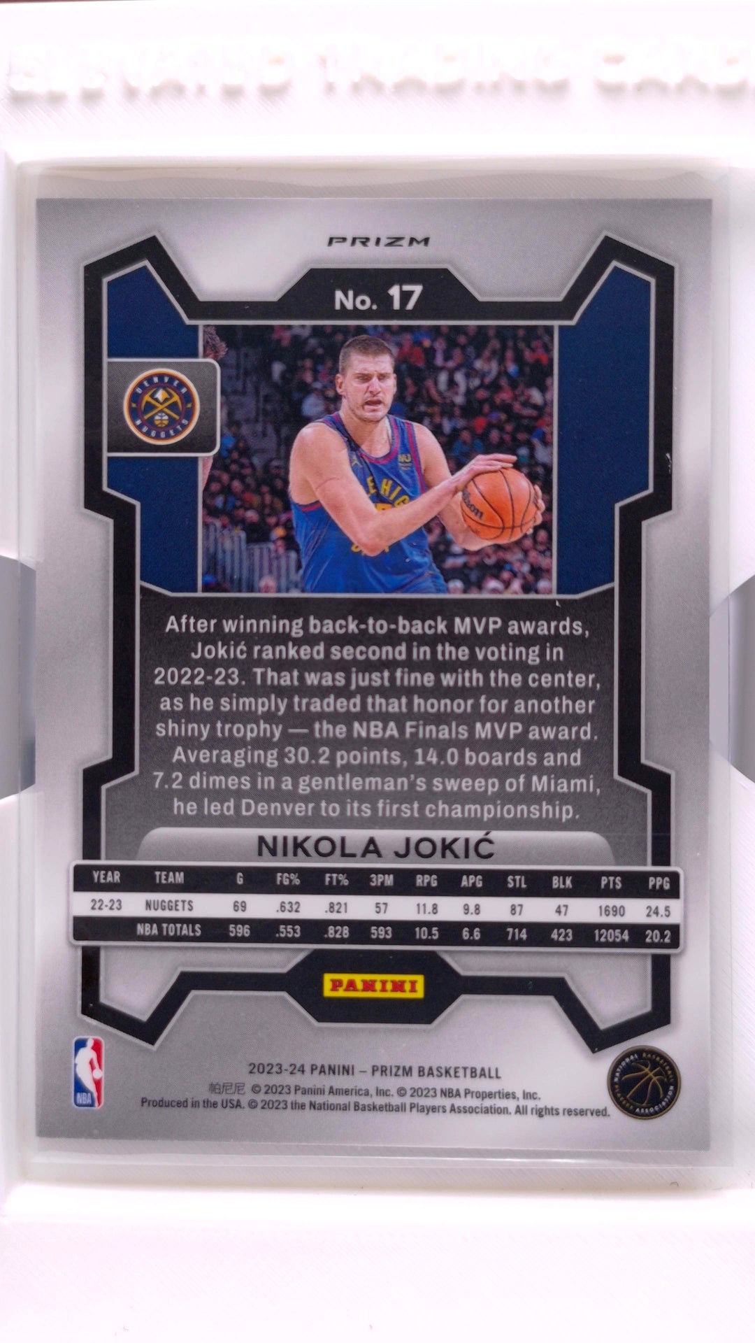 #17 Nikola Jokic Hyper Prizm - back