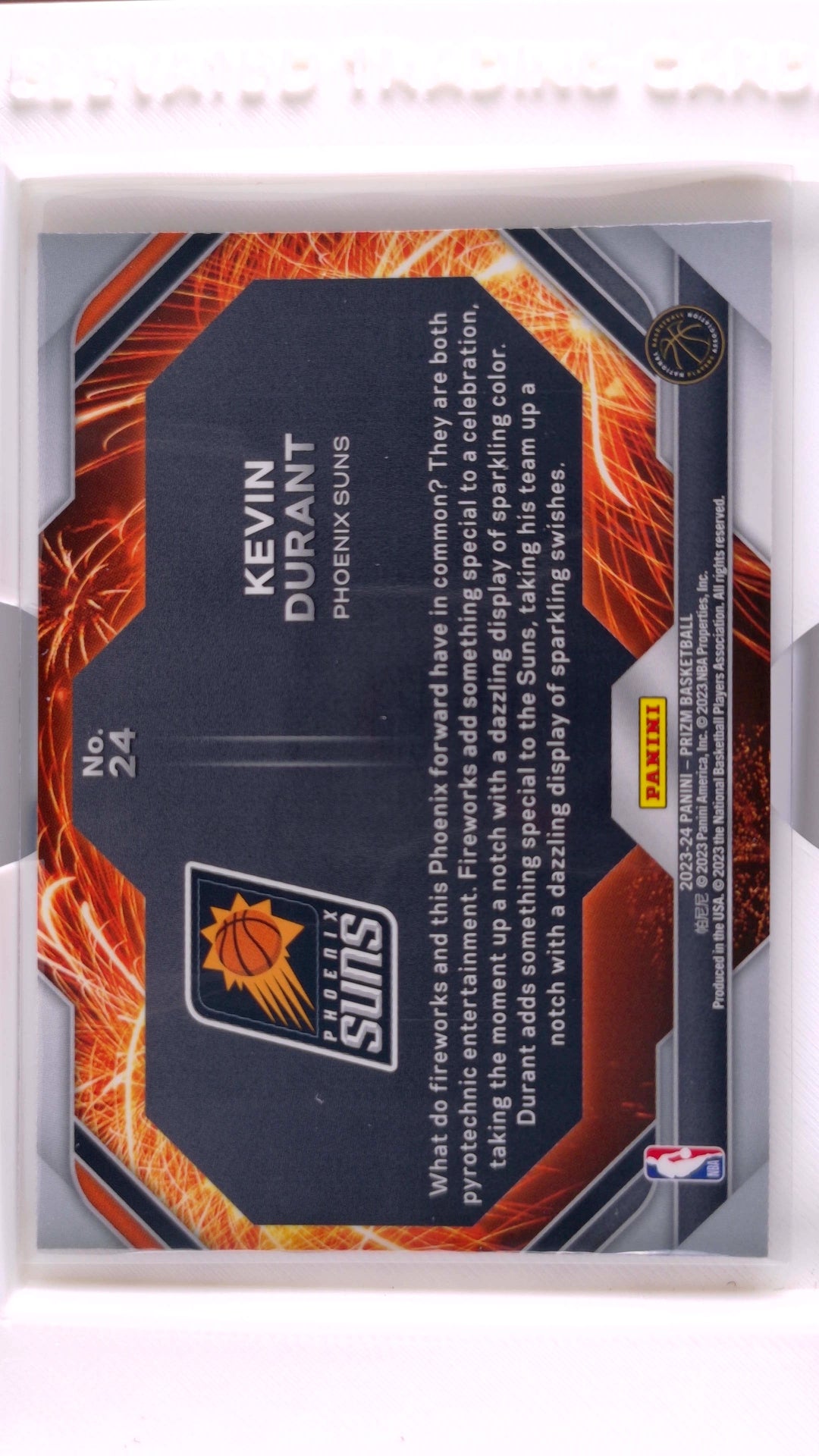 #24 Kevin Durant Fireworks - back