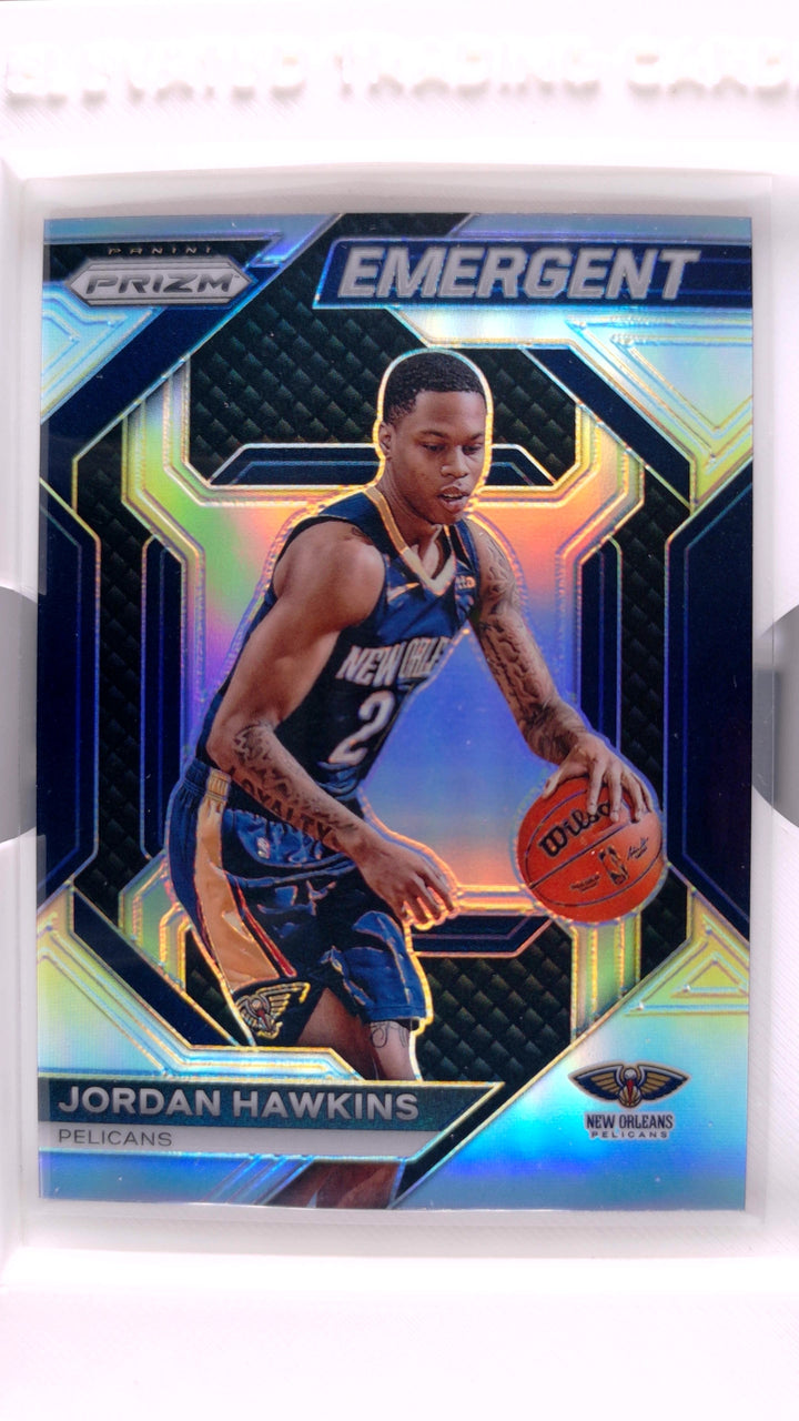 2023 Panini Prizm Basketball Jordan Hawkins #19 Emergent Silver Prizm RC — Front