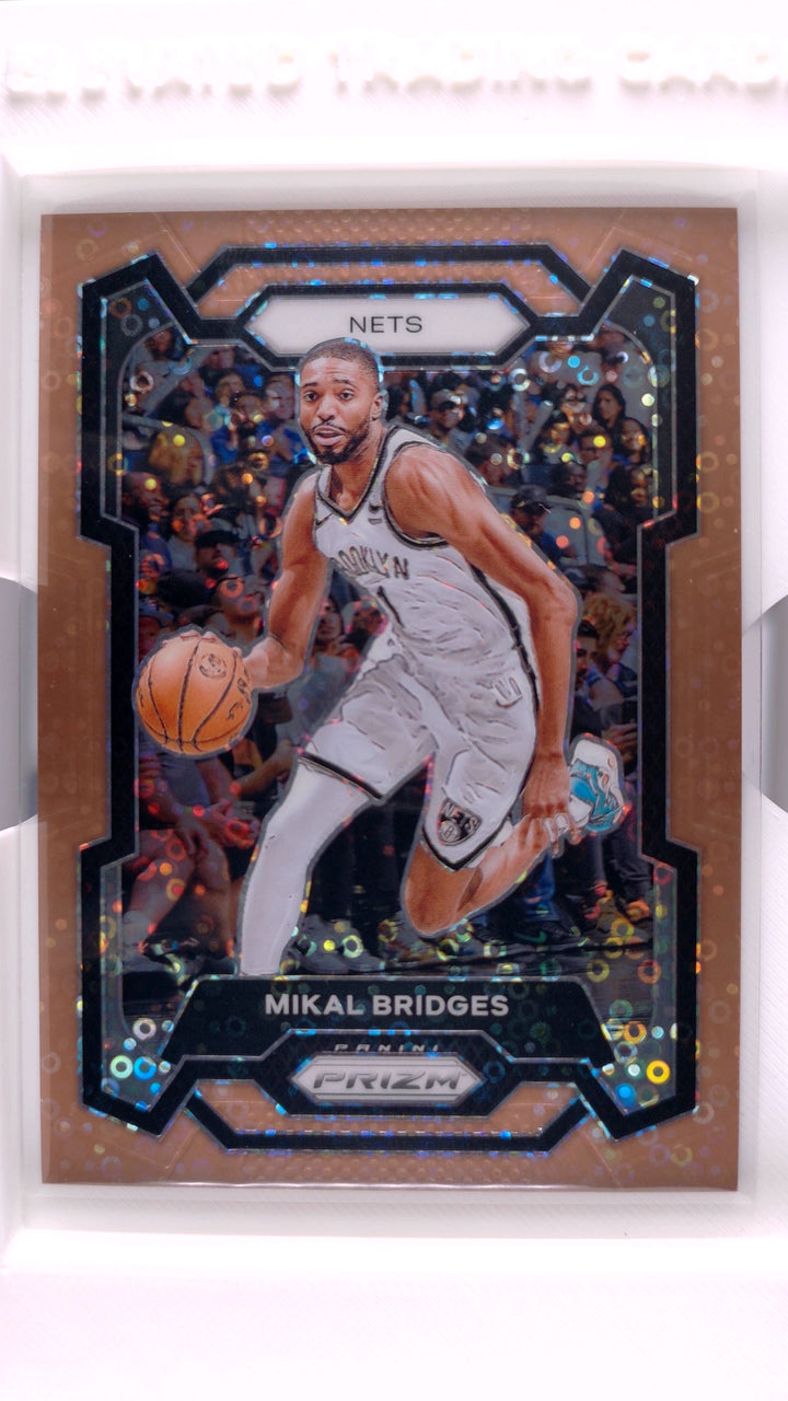 2023 Panini Prizm Basketball Mikal Bridges #46 Bronze Fast Break Prizm #9/20 — Front