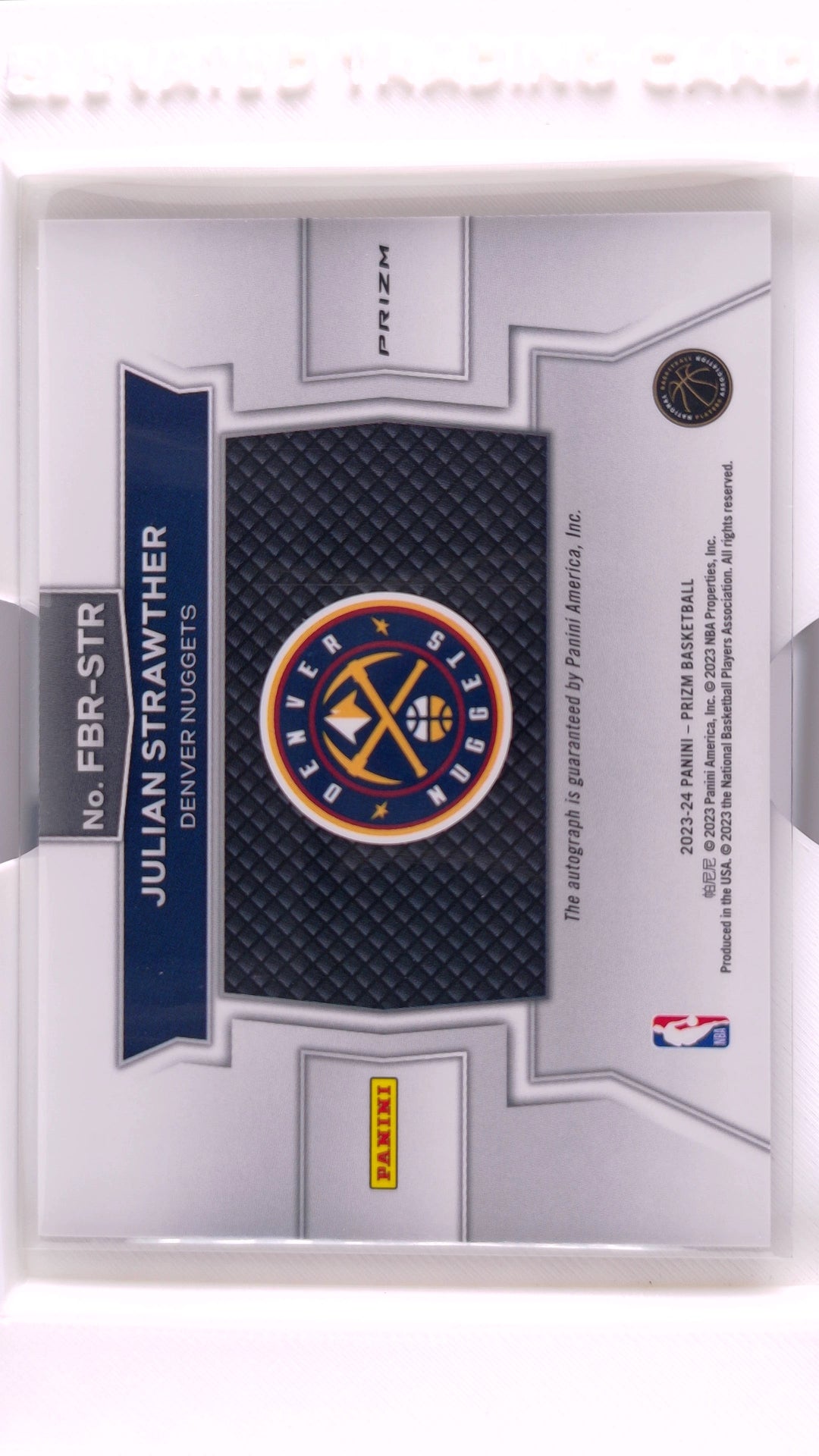 #39 Julian Strawther Rookie Fast Break Rookie - back