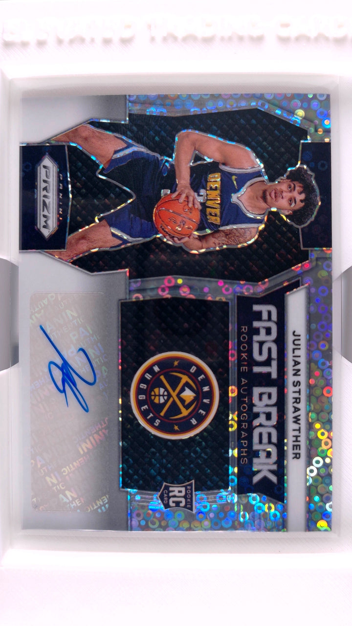 2023 Panini Prizm Basketball Julian Strawther #39 Fast Break Rookie Auto RC — Front