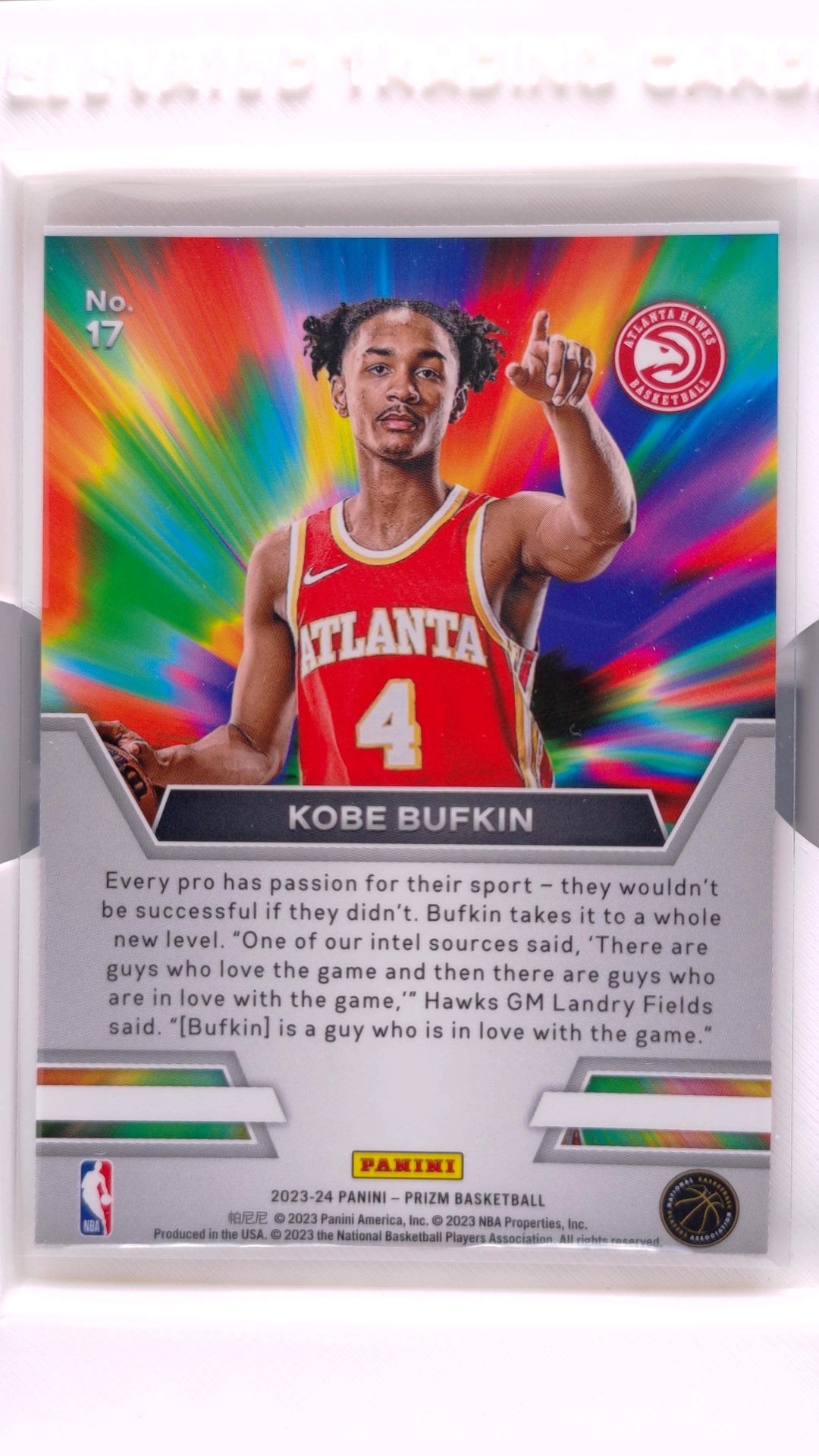 #17 Kobe Bufkin Rookie Instant Impact - back