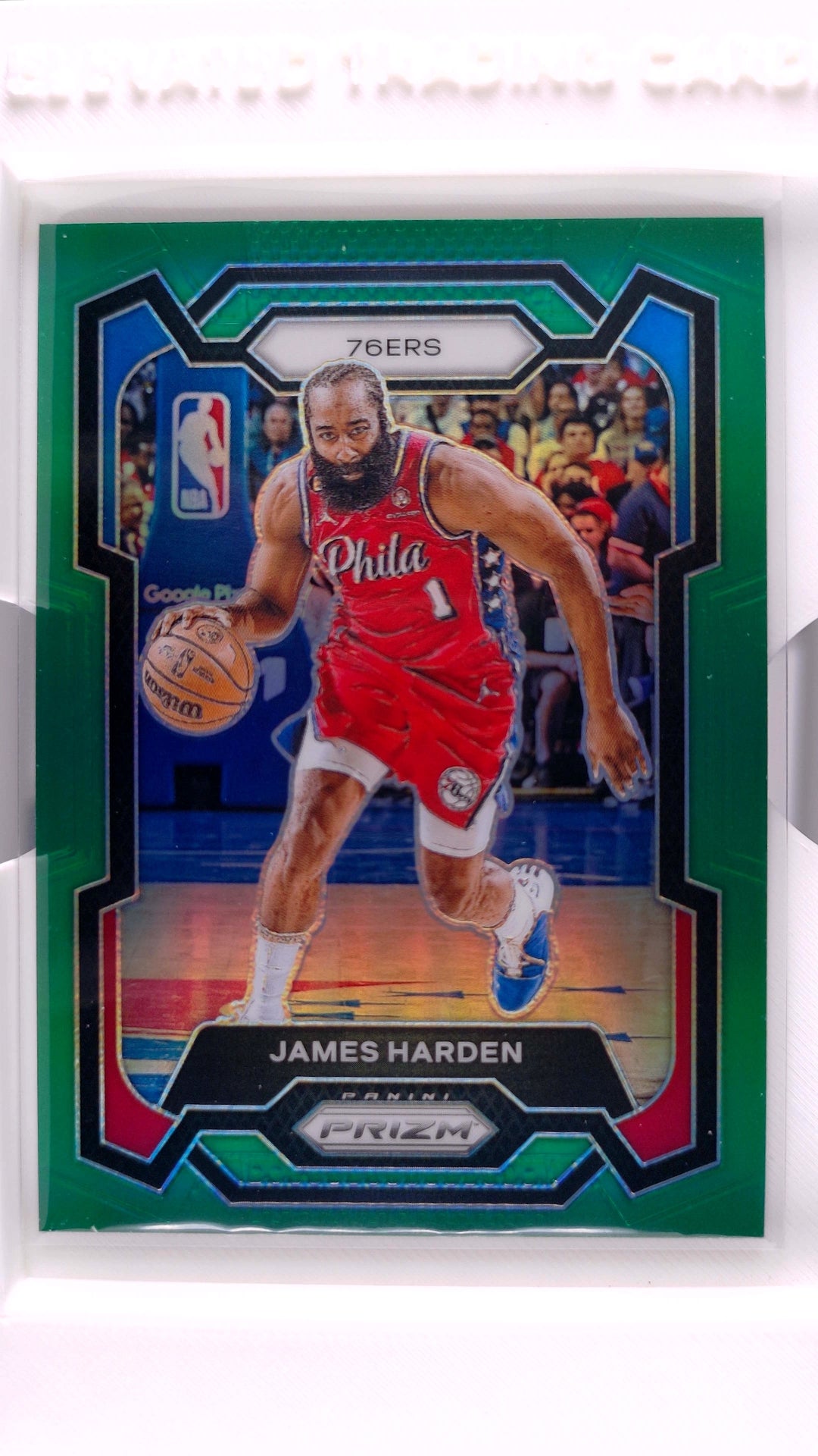 #98 James Harden Green Prizm - front