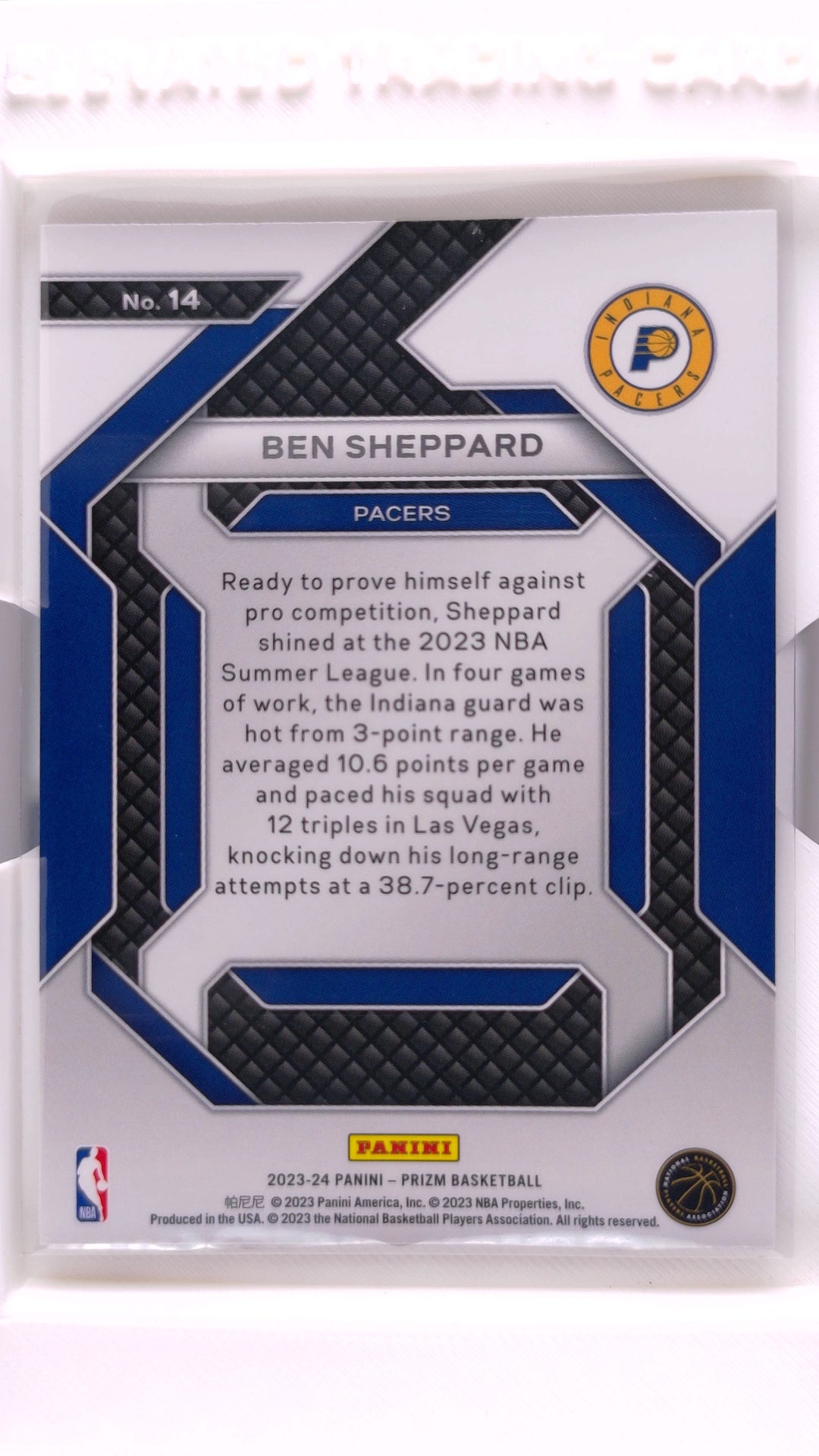 #14 Ben Sheppard Rookie Emergent - back