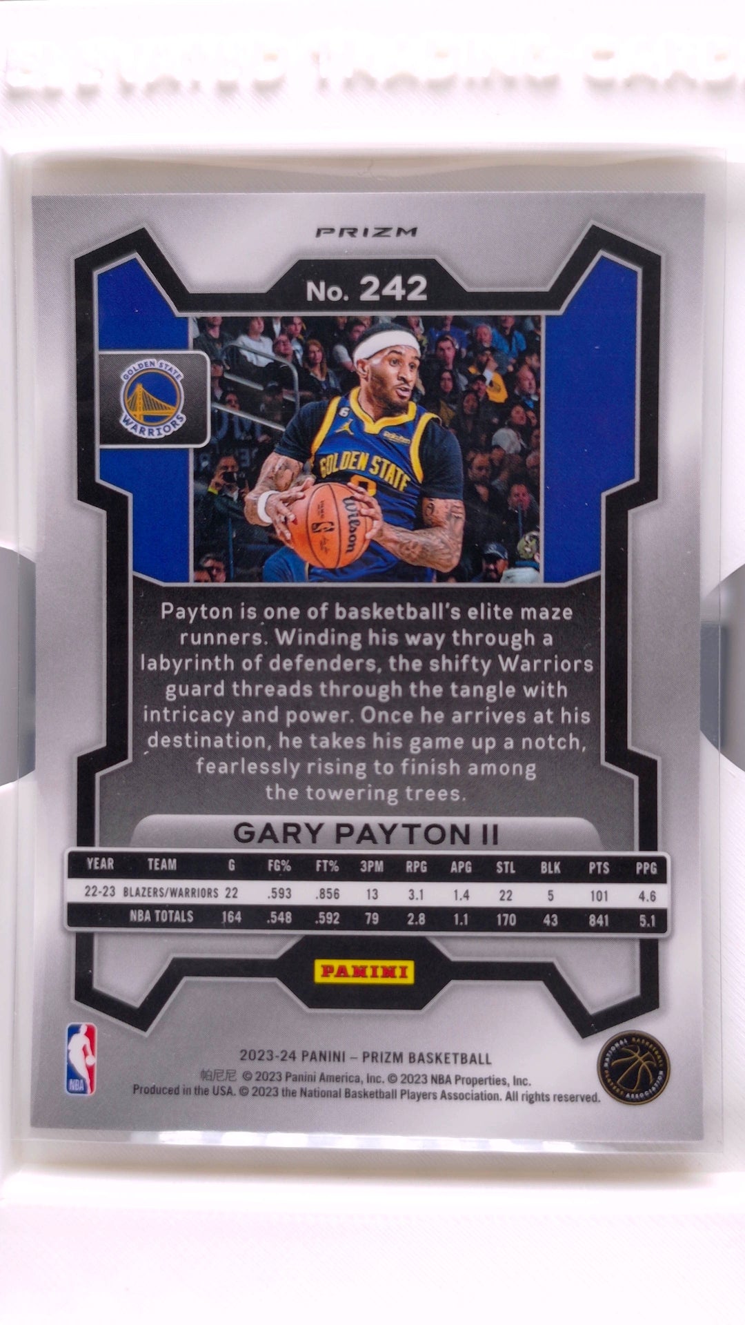 #242 Gary Payton II Silver Prizm - back