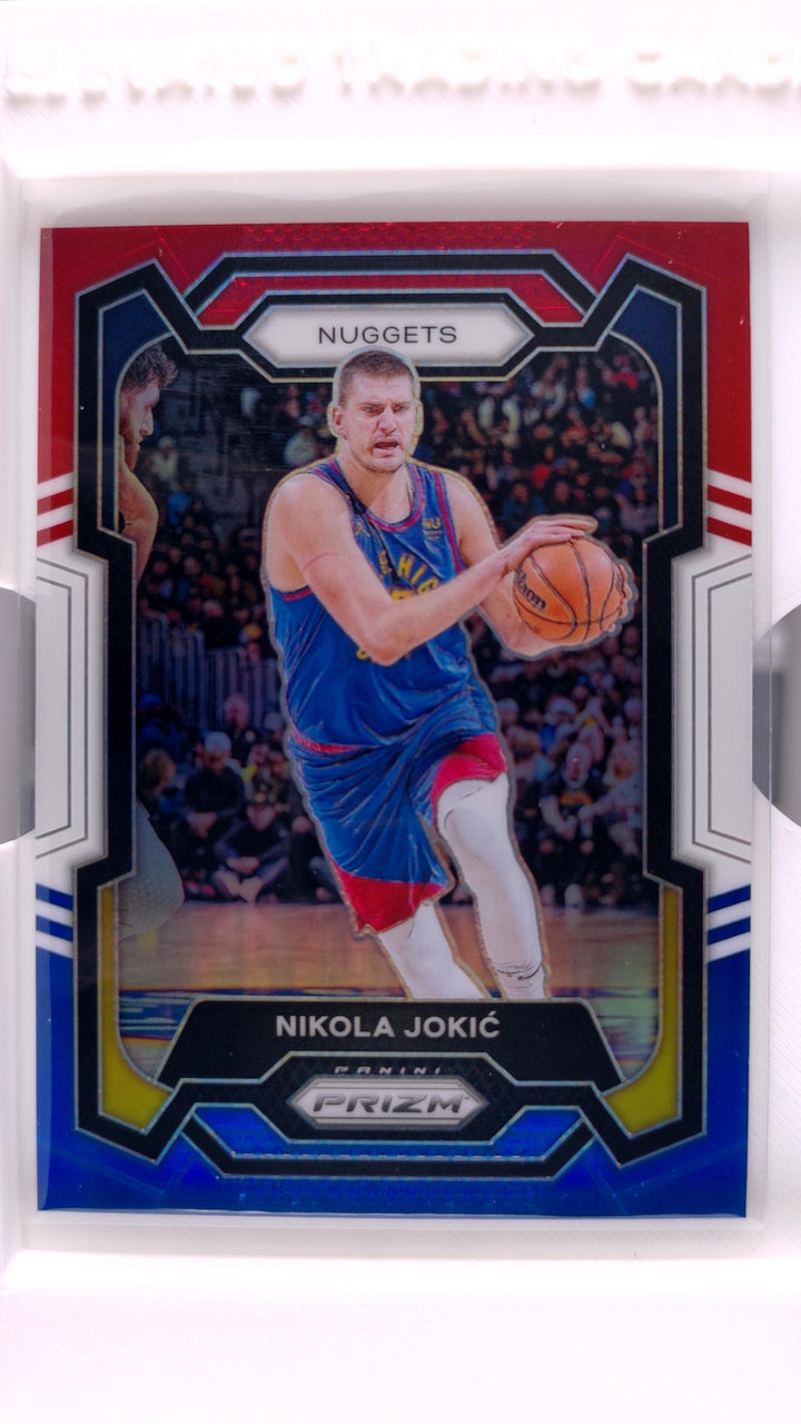 2023 Panini Prizm Basketball Nikola Jokic #17 Red, White And Blue Prizm — Front