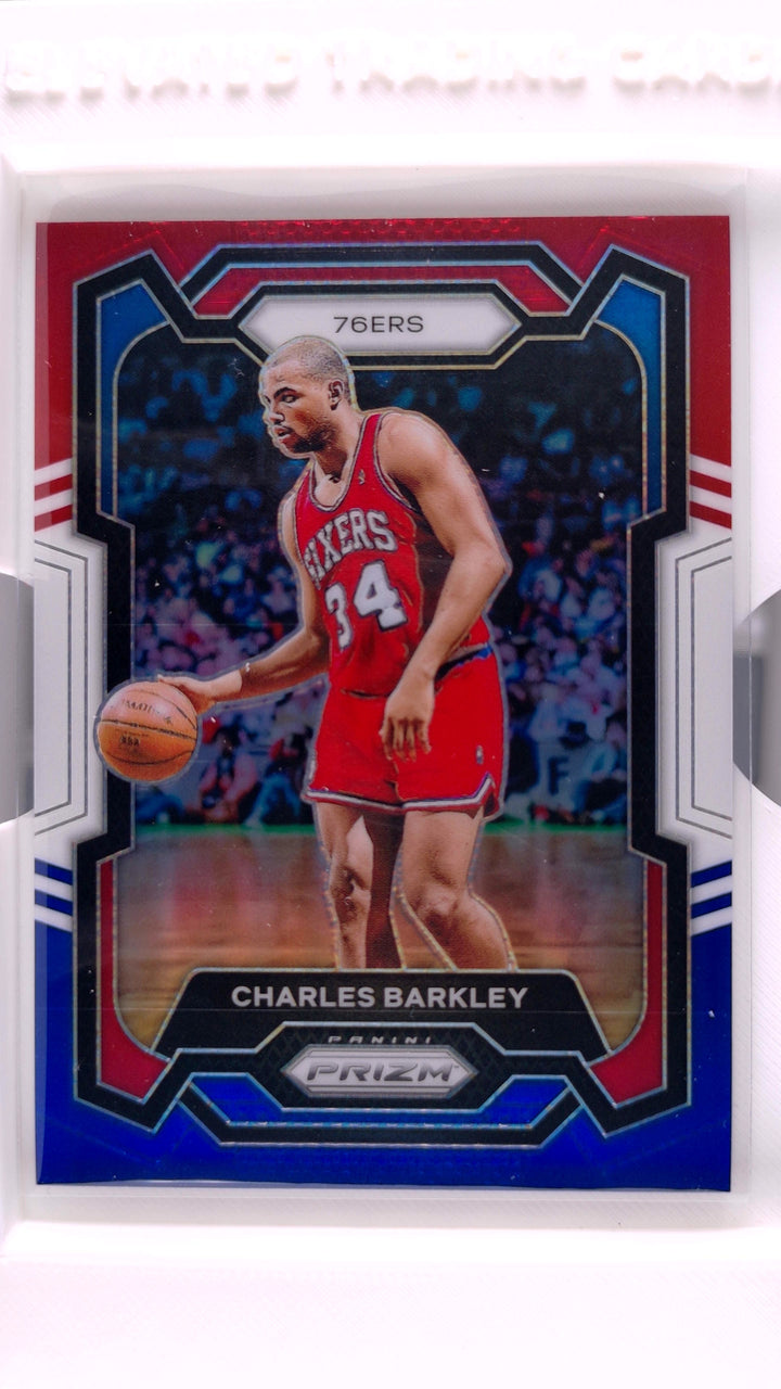 2023 Panini Prizm Basketball Charles Barkley #180 Red, White And Blue Prizm — Front