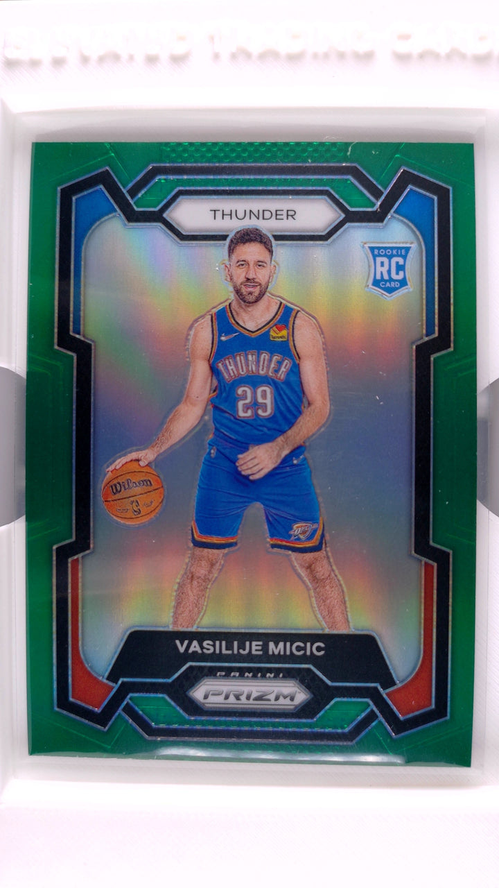 2023 Panini Prizm Basketball Vasilije Micic #297 Green Prizm RC — Front
