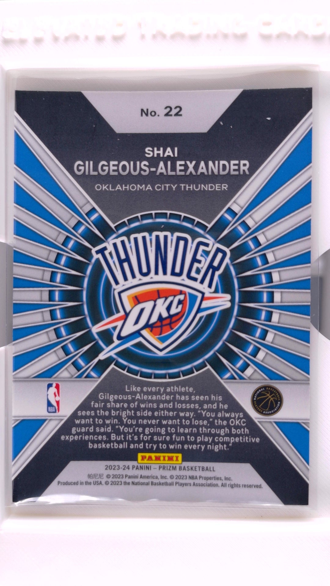 #22 Shai Gilgeous-Alexander Dominance - back