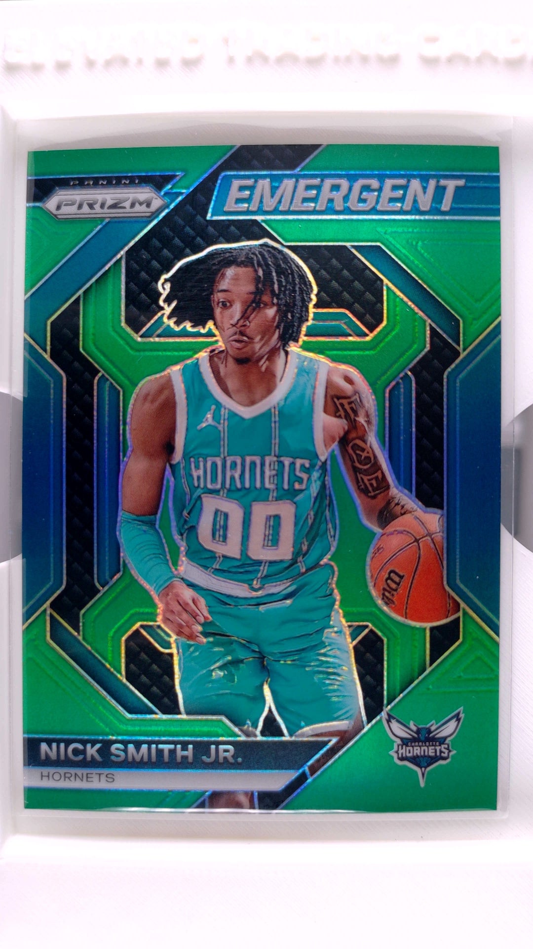 #10 Nick Smith Jr. Rookie Emergent Green Prizm - front