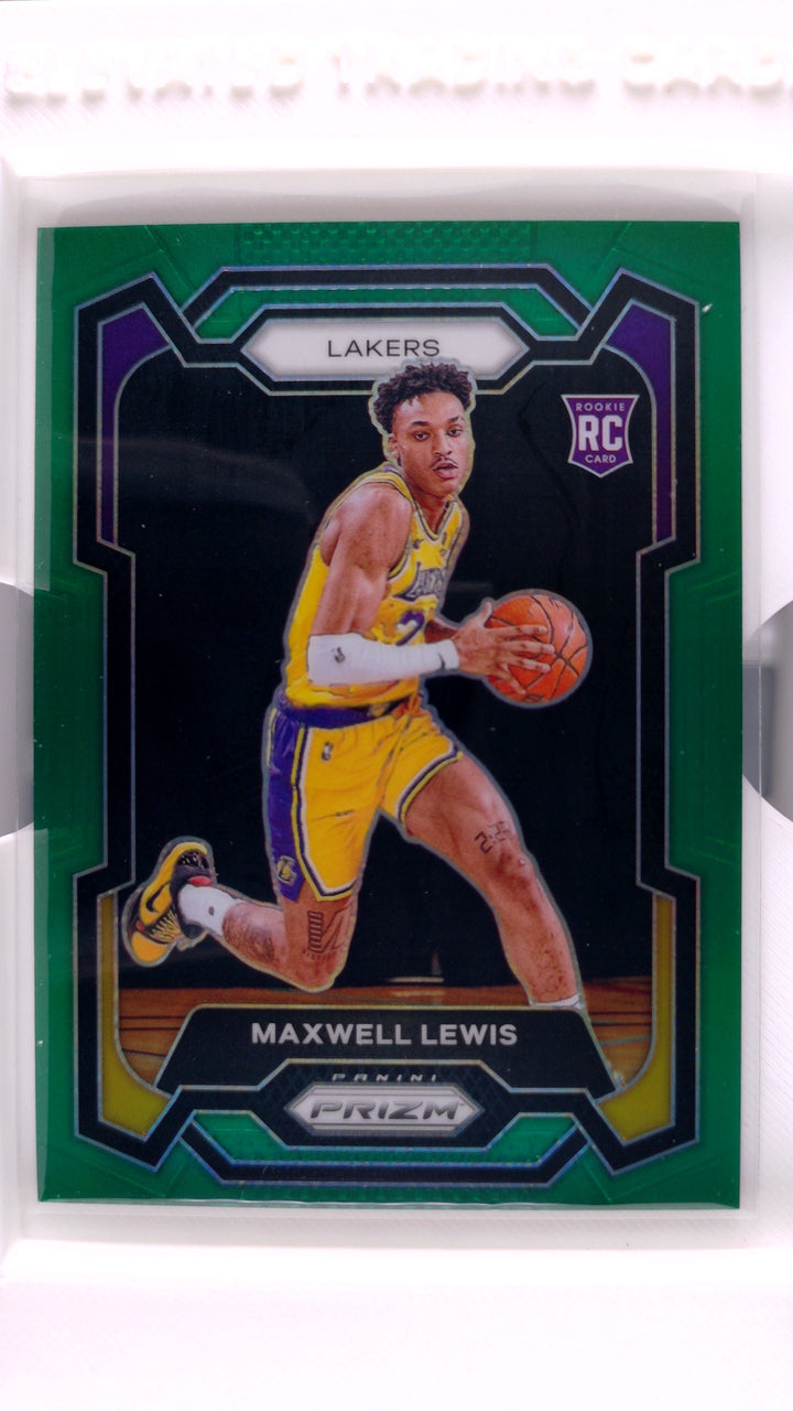 2023 Panini Prizm Basketball Maxwell Lewis #143 Green Prizm RC — Front