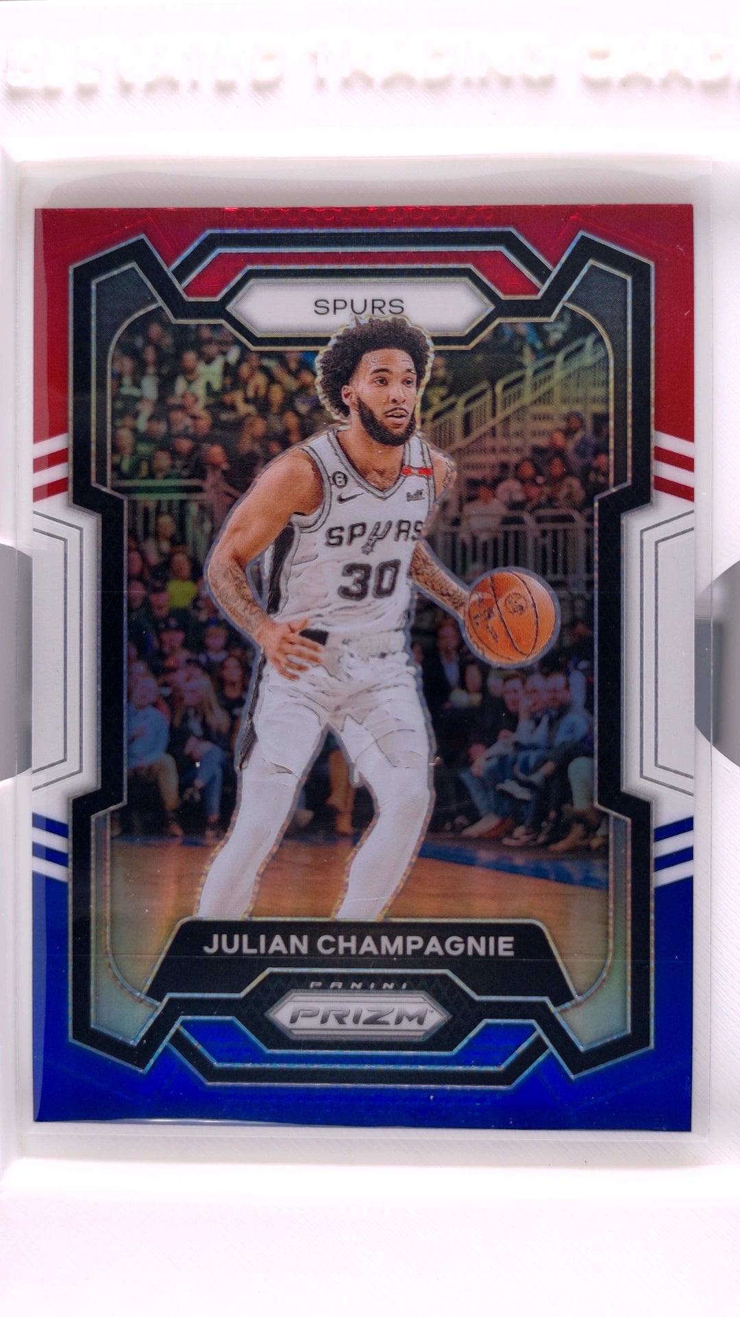 #124 Julian Champagnie Red, White And Blue Prizm - front