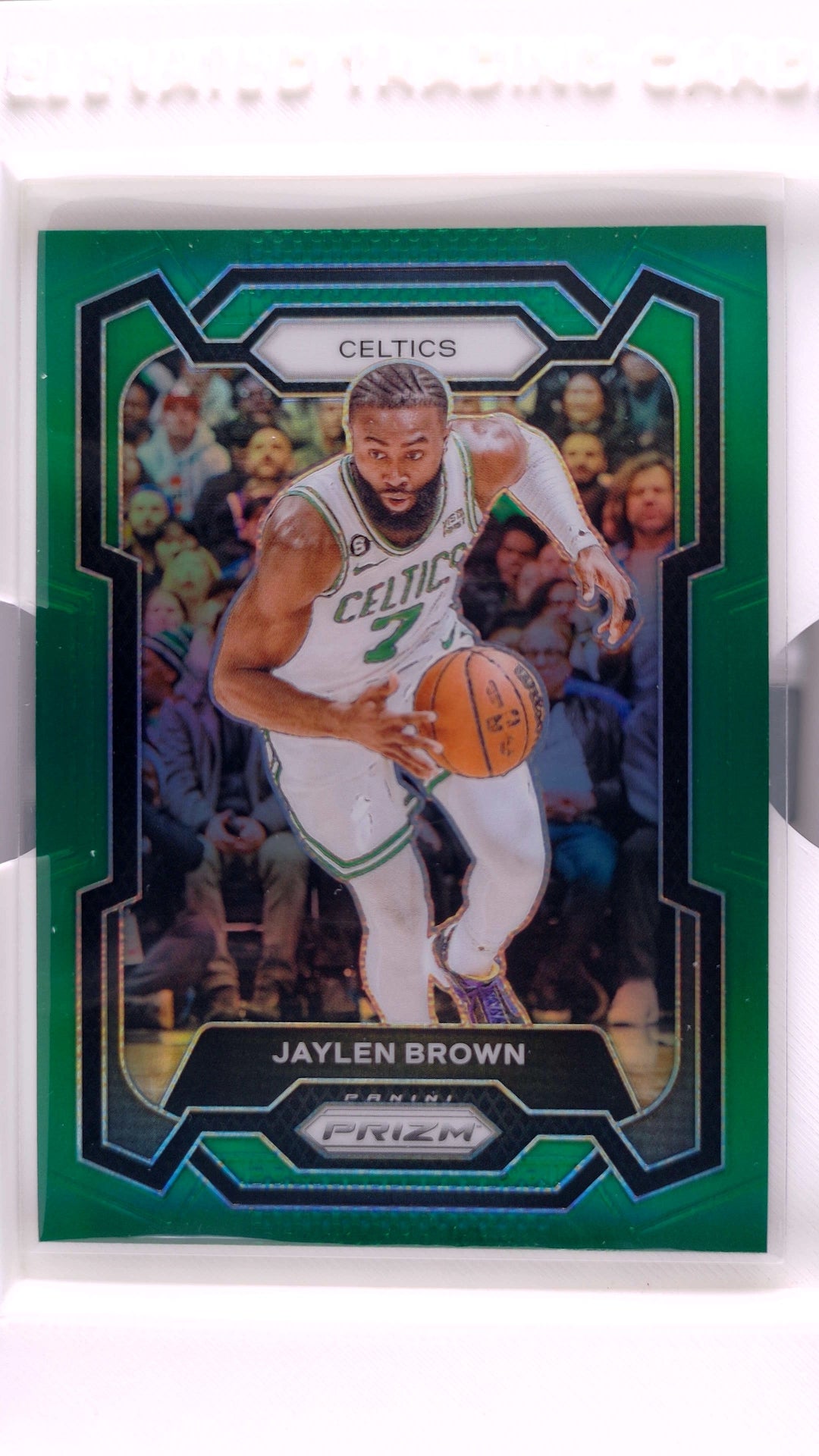 #31 Jaylen Brown Green Prizm - front