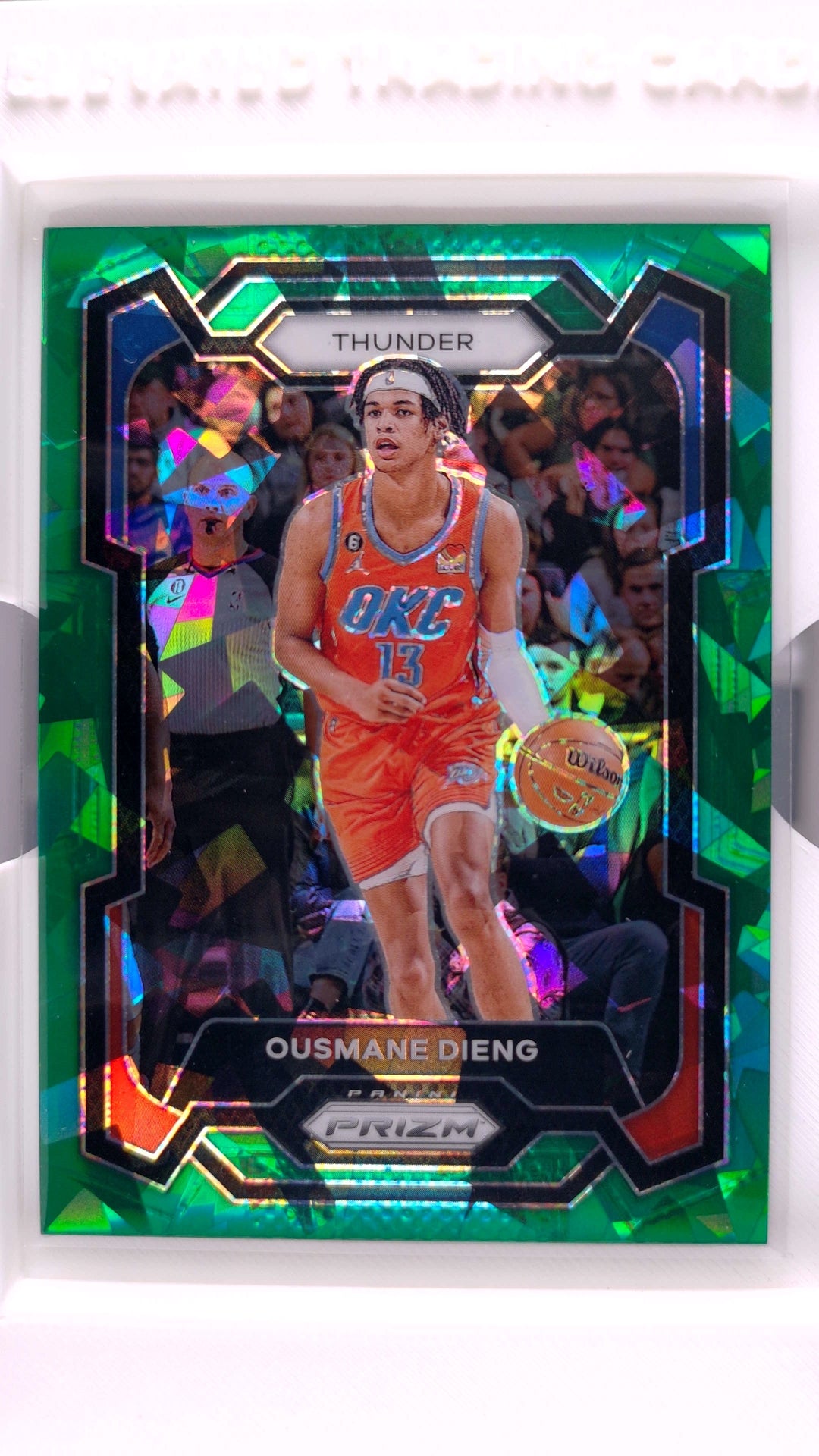 #217 Ousmane Dieng Green Ice Prizm - front