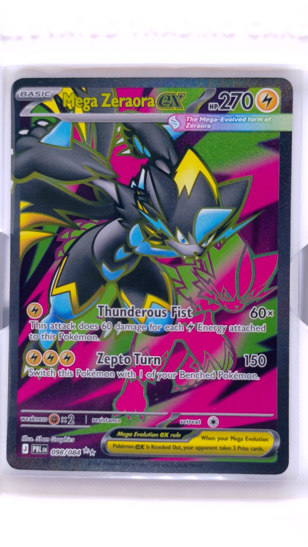 #098 Mega Zeraora ex Ultra Rare - front