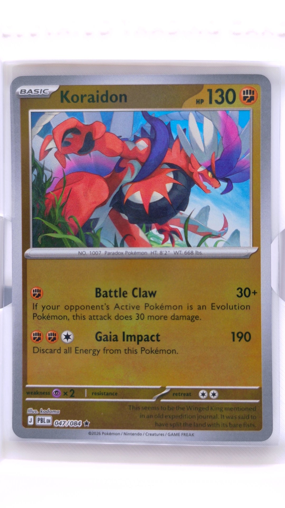 #047 Koraidon Reverse Holo Rare - front
