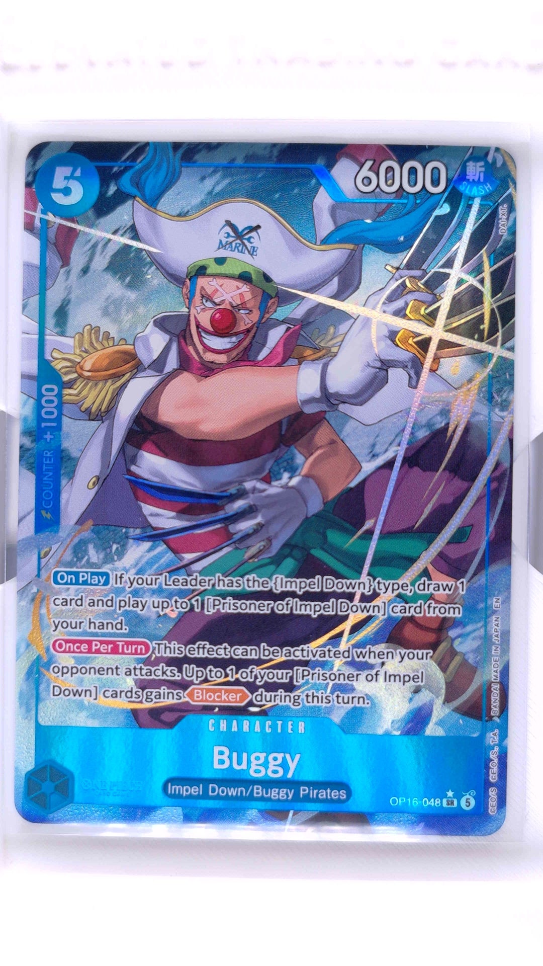 #OP16-048 Buggy Alternate Art SR (Super Rare) - front