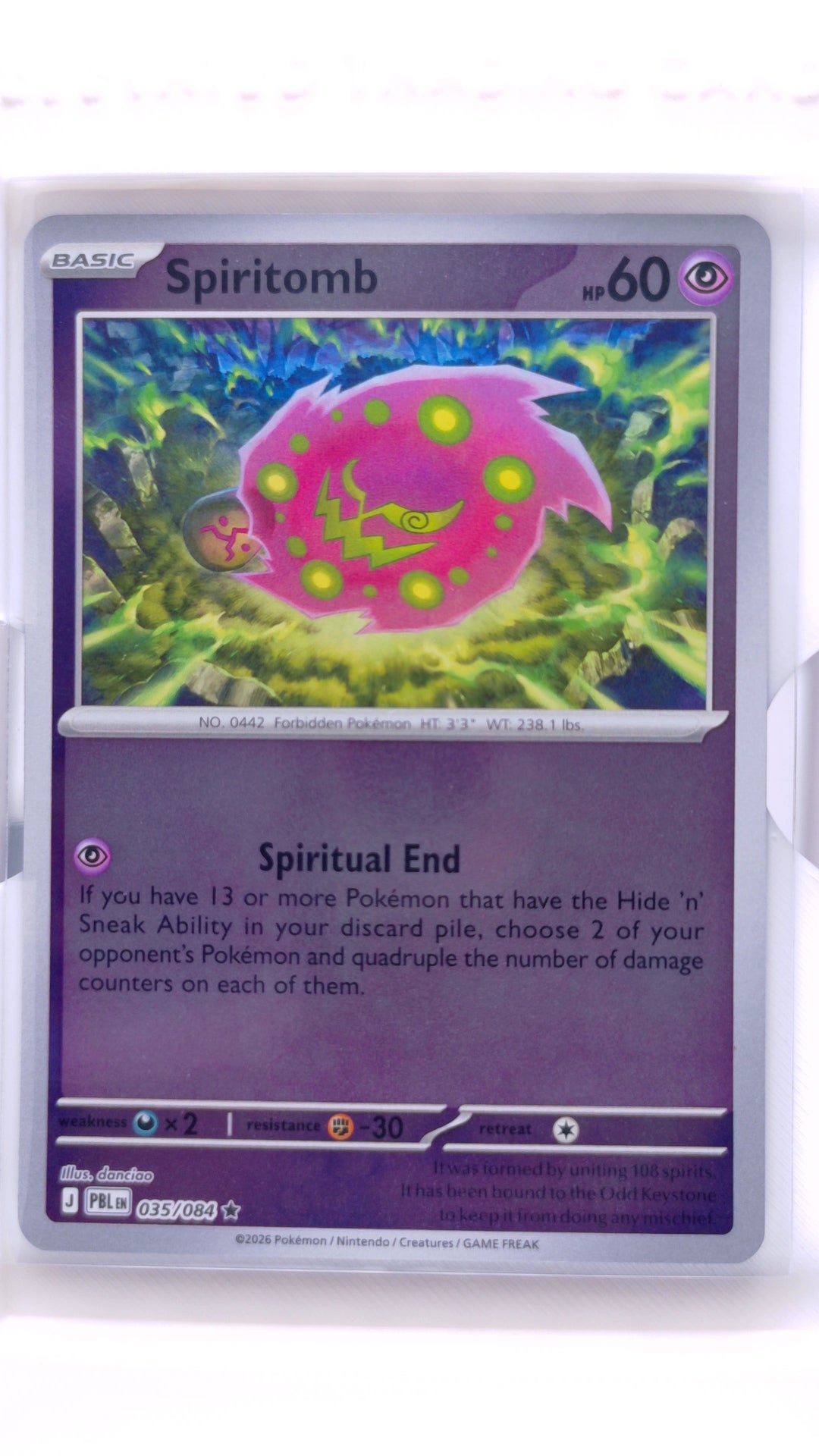 #035 Spiritomb Reverse Holo Rare - front